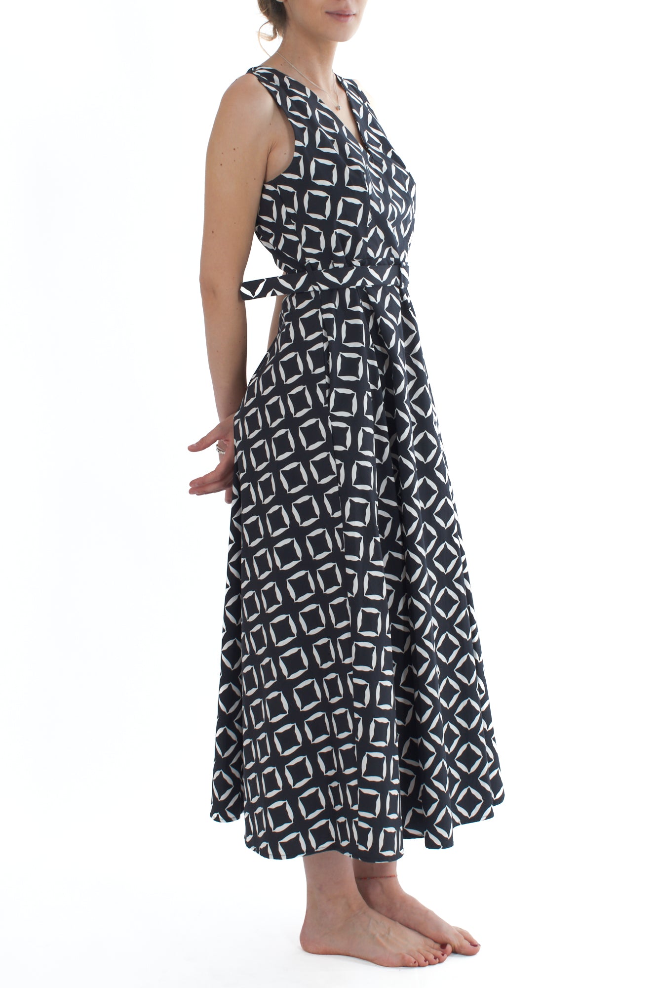 Abito geometrico da Donna Dixie - Nero