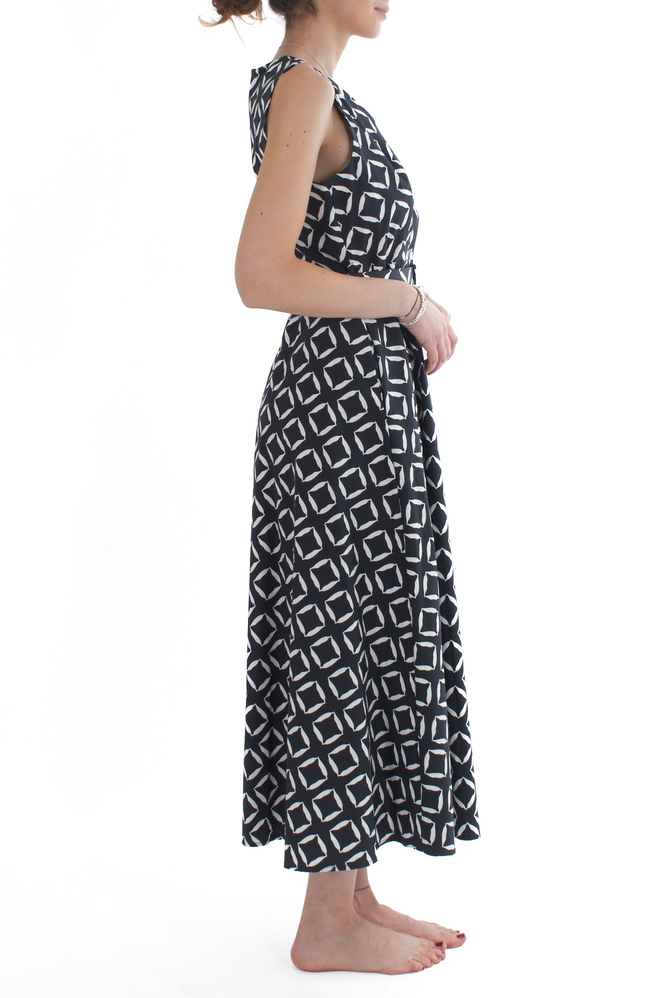 Abito geometrico da Donna Dixie - Nero