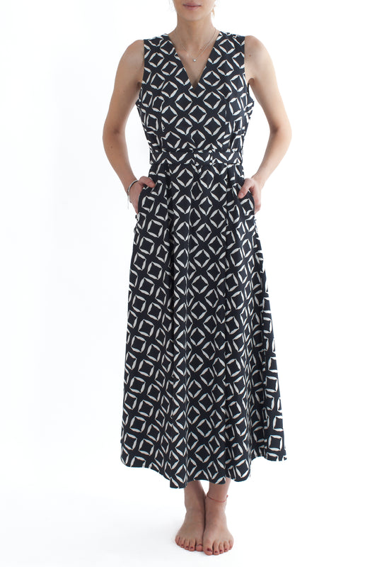 Abito geometrico da Donna Dixie - Nero