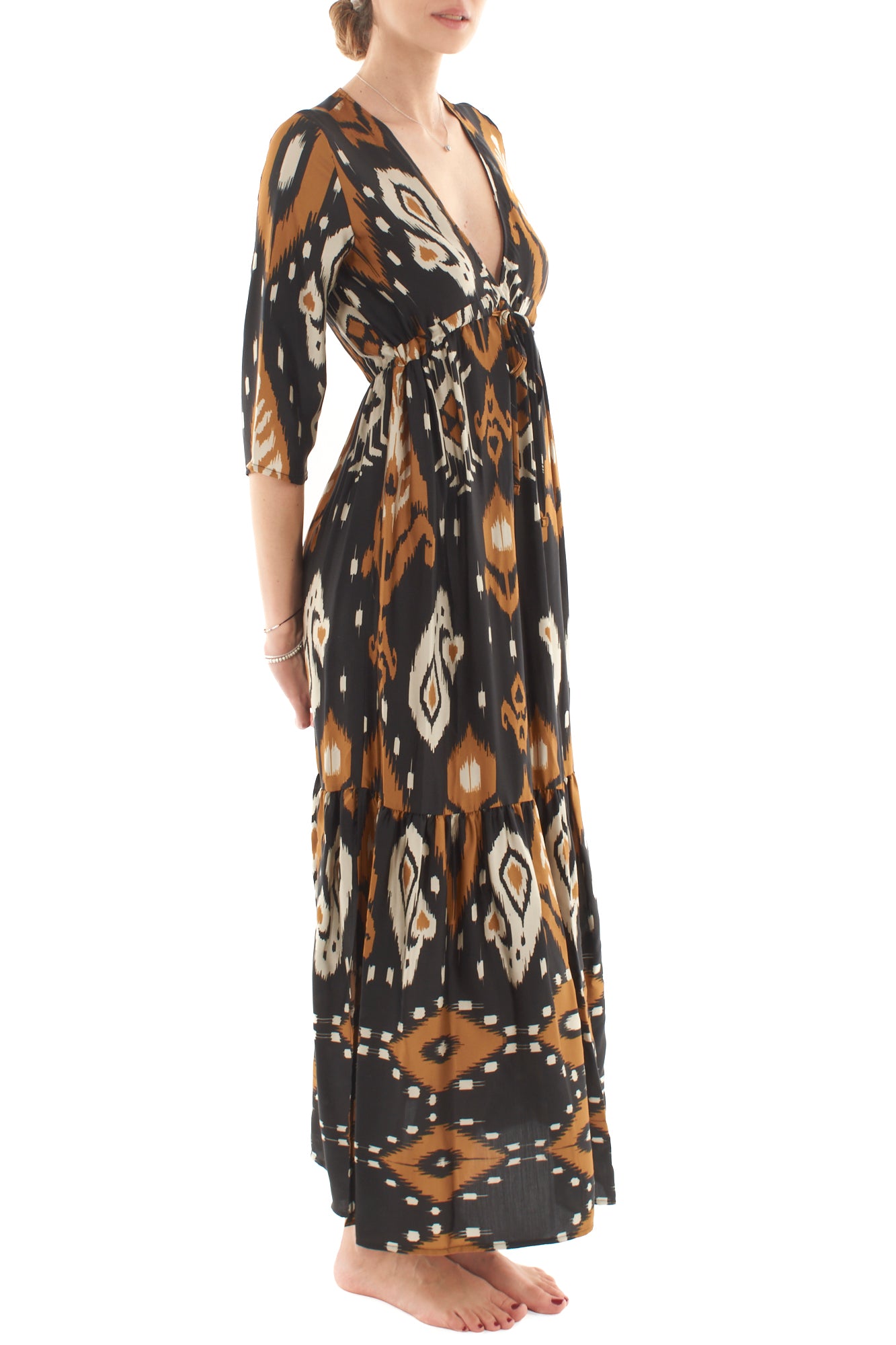 Abito lungo fantasia da Donna Dixie - Multicolor