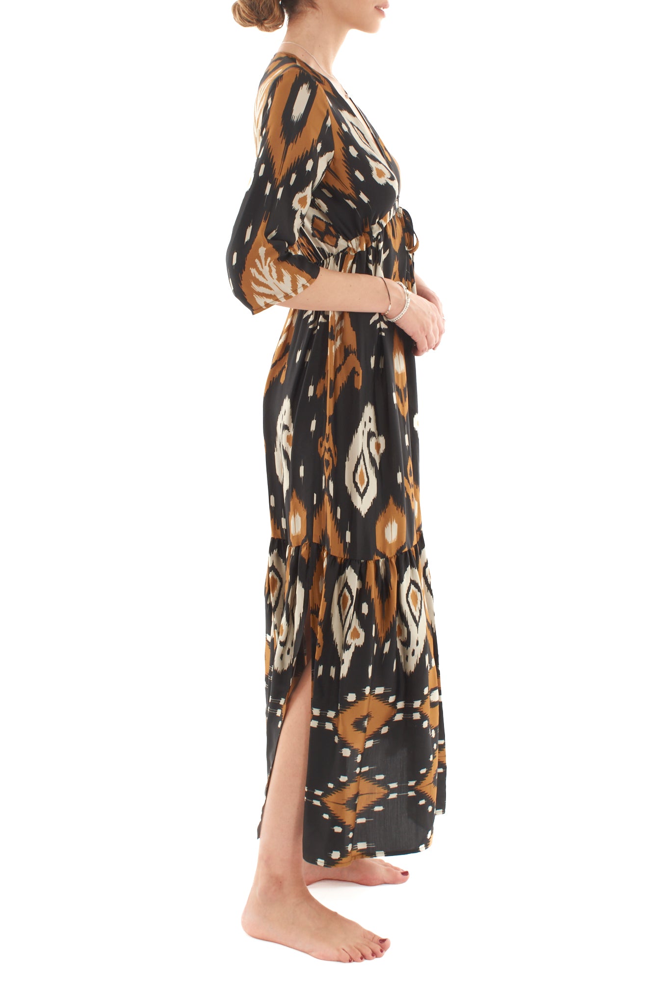 Abito lungo fantasia da Donna Dixie - Multicolor