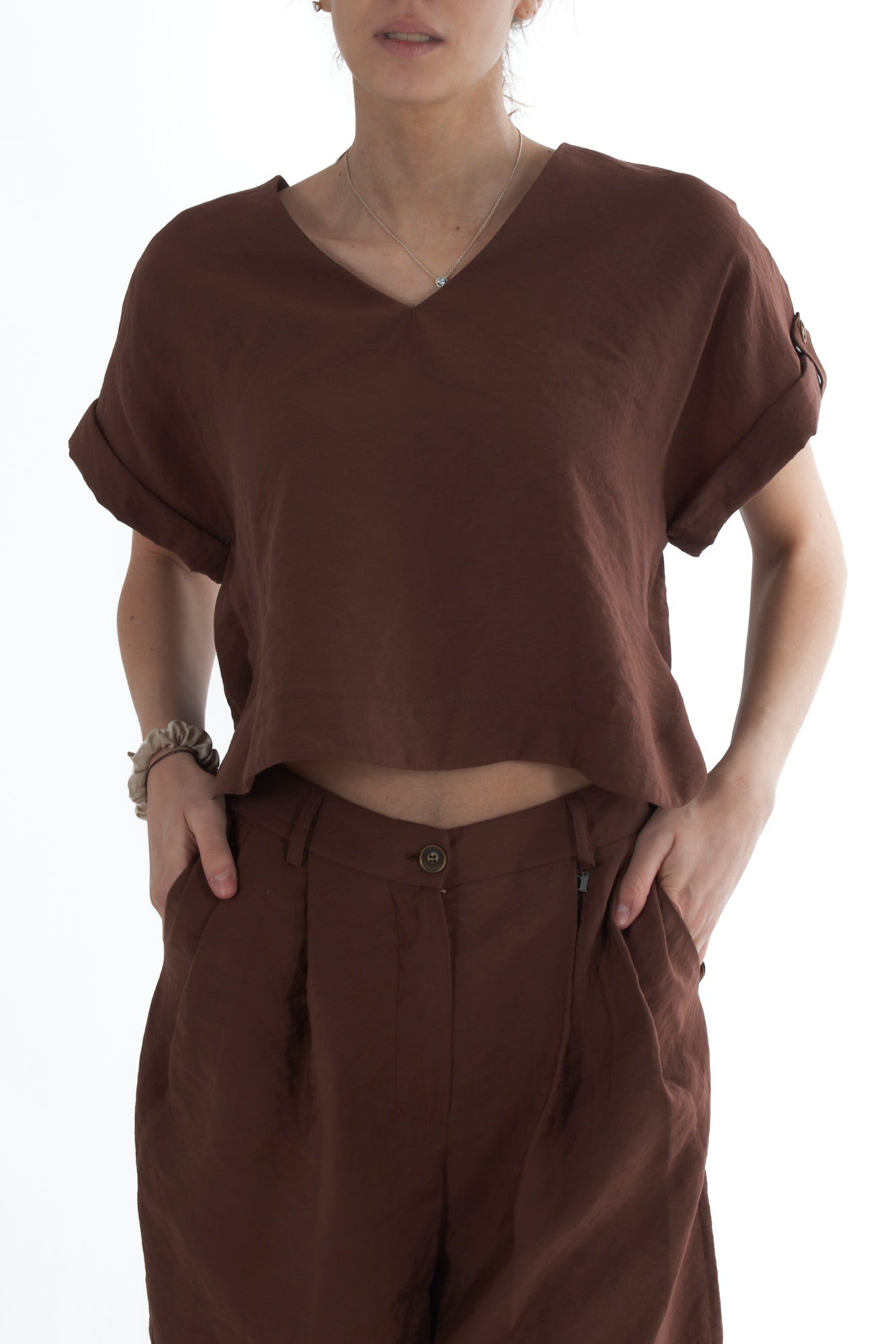 Completo maglia e pantalone palazzo da Donna Dixie