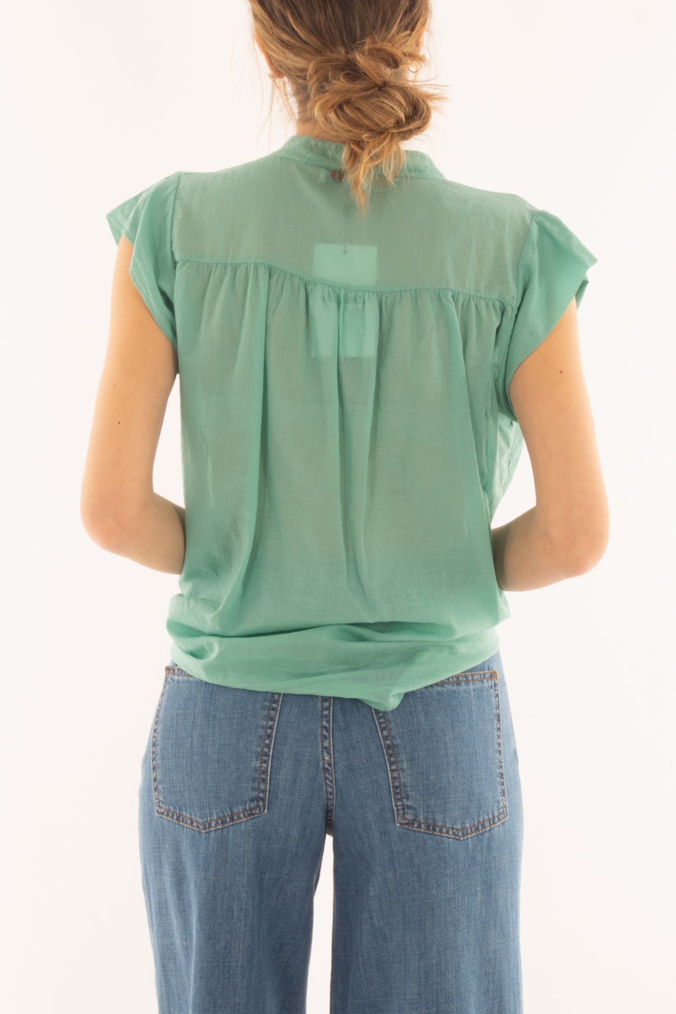 Camicia smanicata da Donna Dixie - Acqua marina