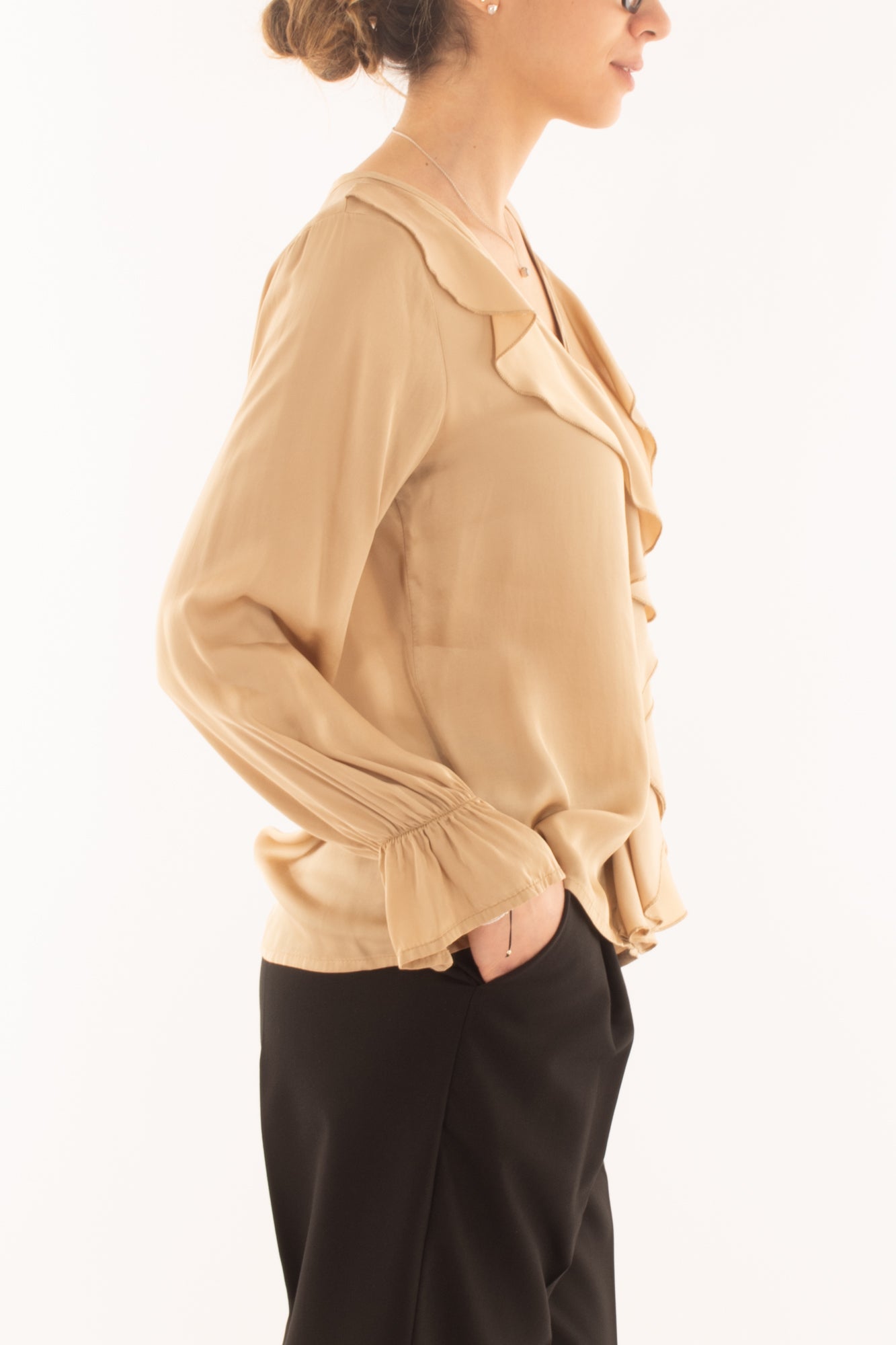 Blusa con rouge da Donna Dixie - Sabbia