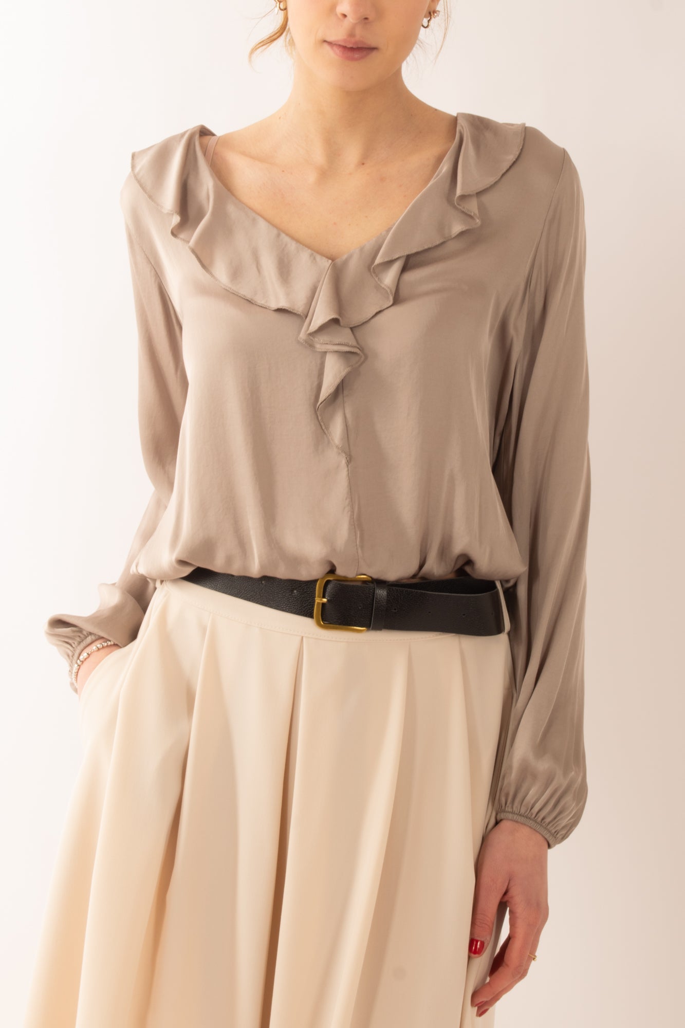 Blusa a v da Donna Dixie - Fango