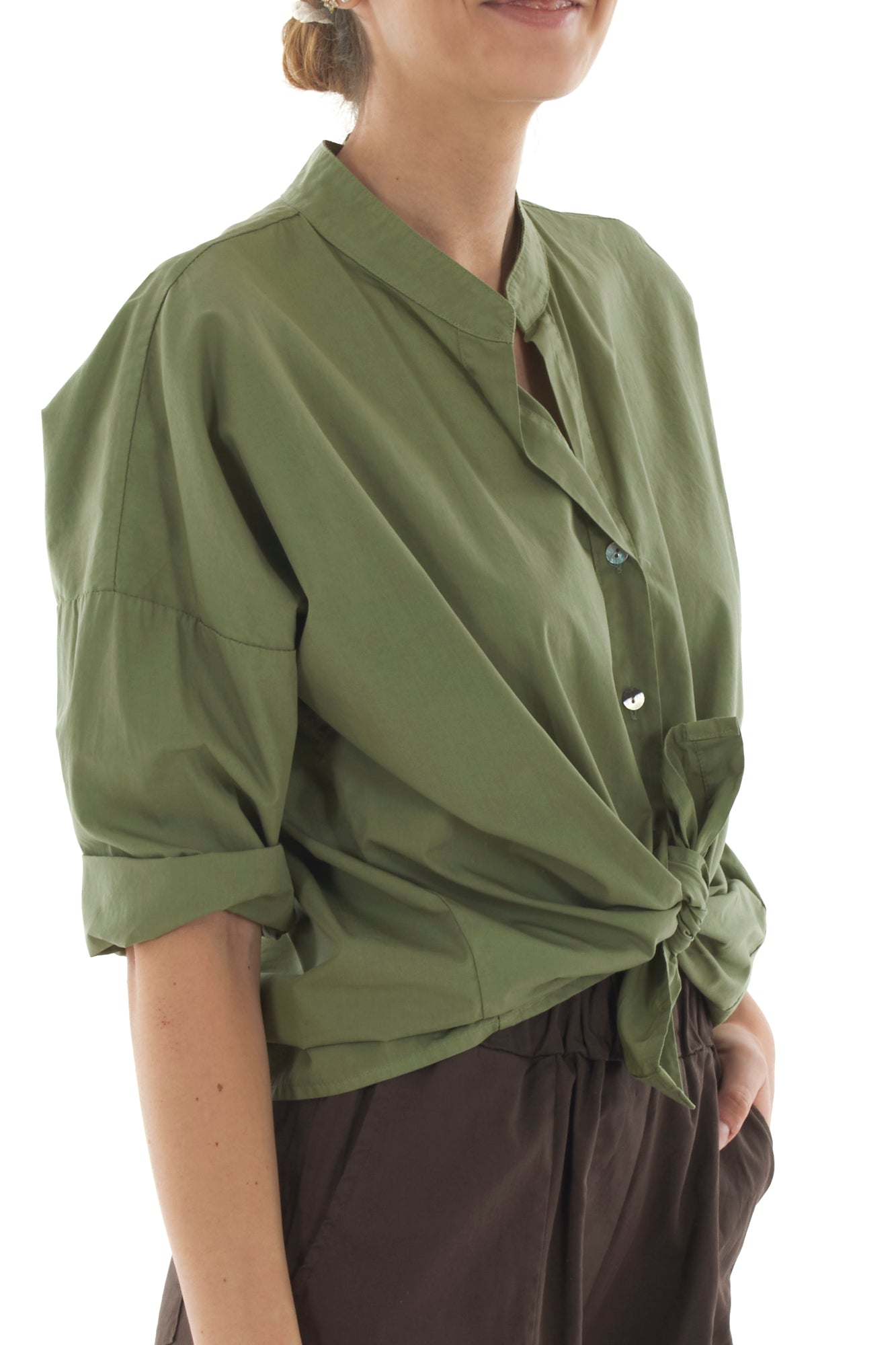 Camicia con nodo da Donna Dixie Salvia