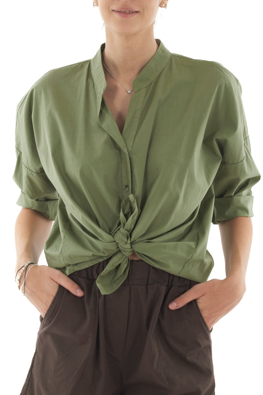 Camicia con nodo da Donna Dixie Salvia