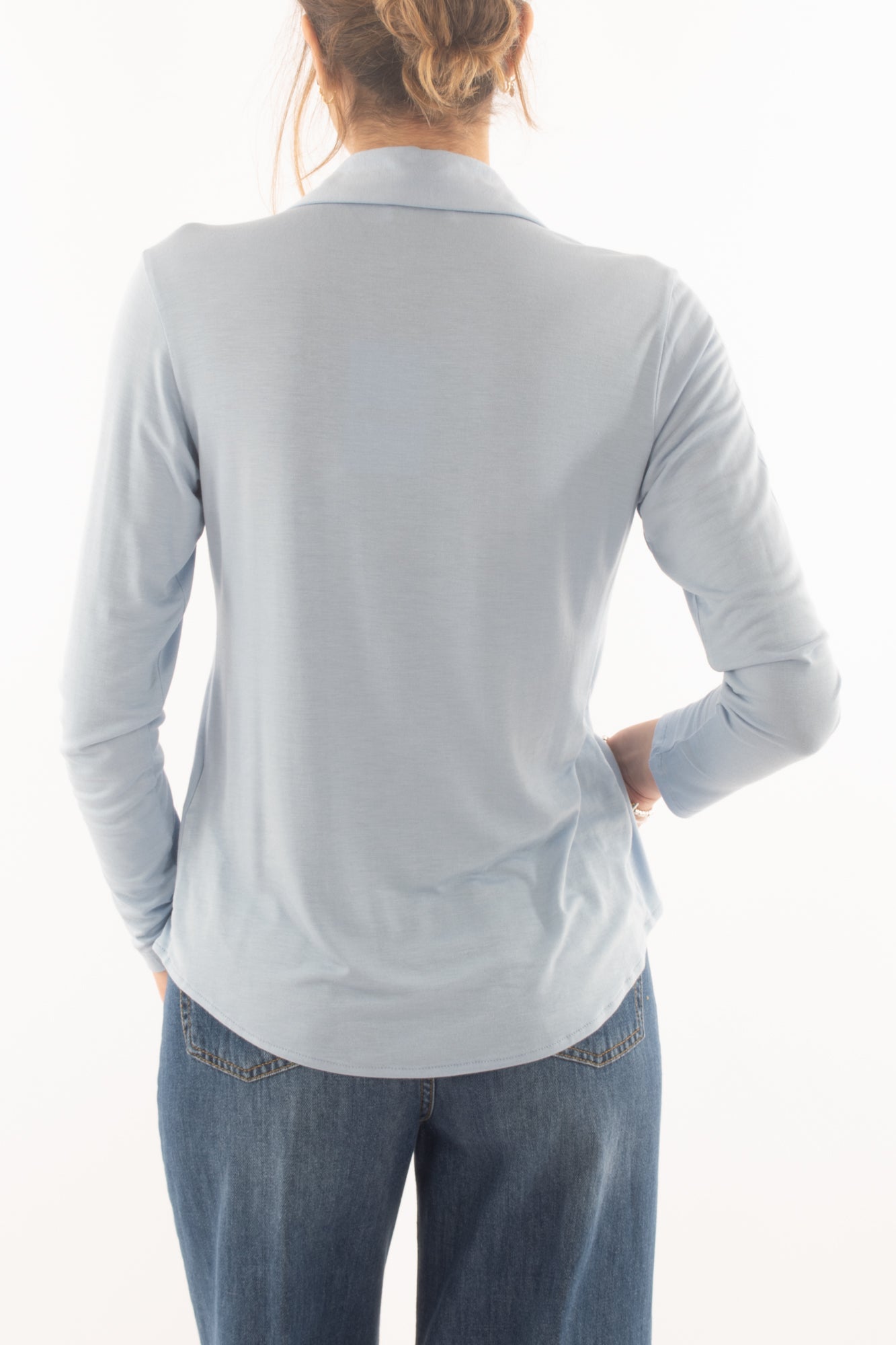 Camicia in jersey da Donna Dixie - Celeste