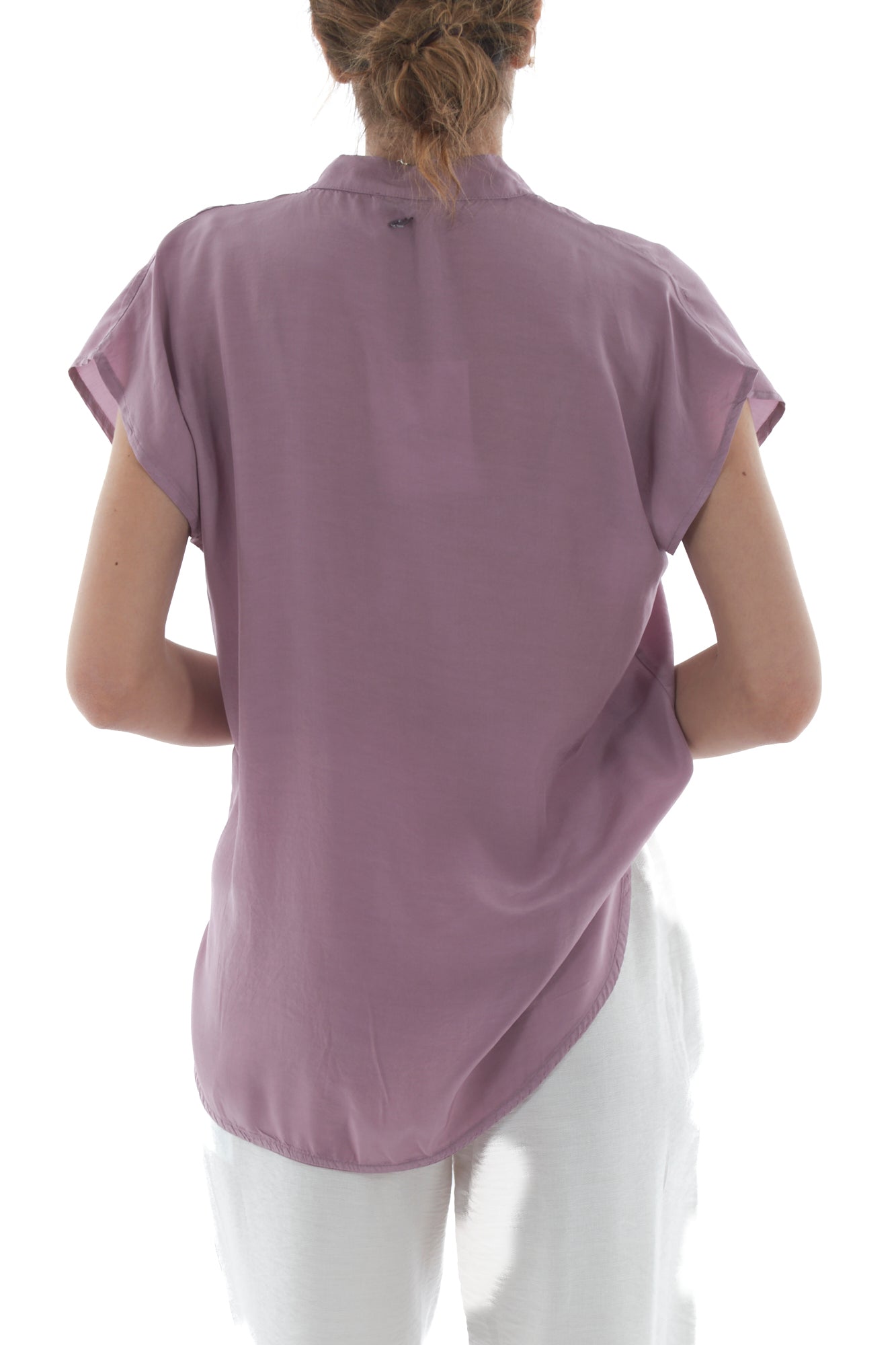 Camicia alla coreana da Donna Dixie - Melanzana