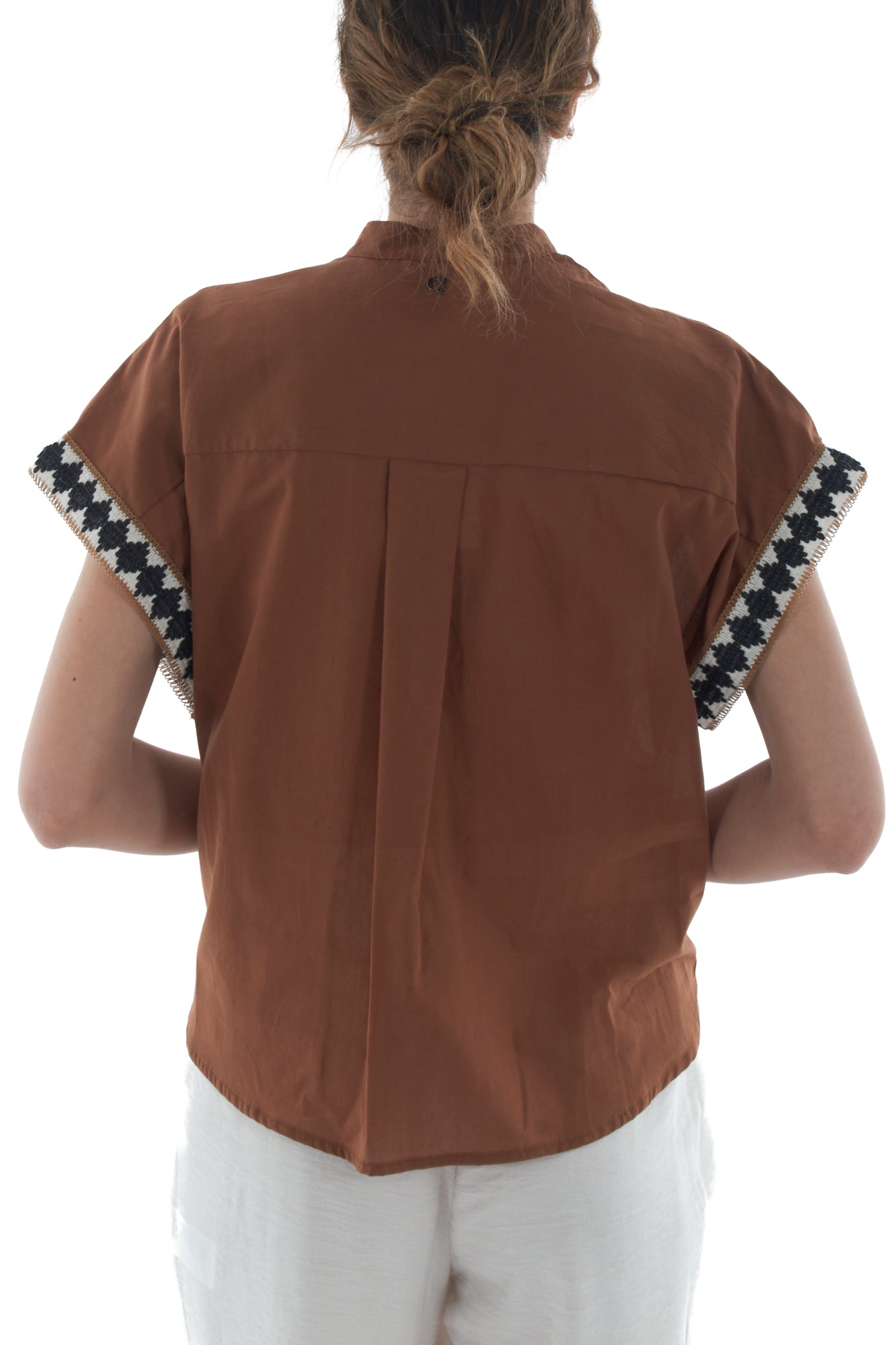 Camicia con profili da Donna Dixie Tabacco