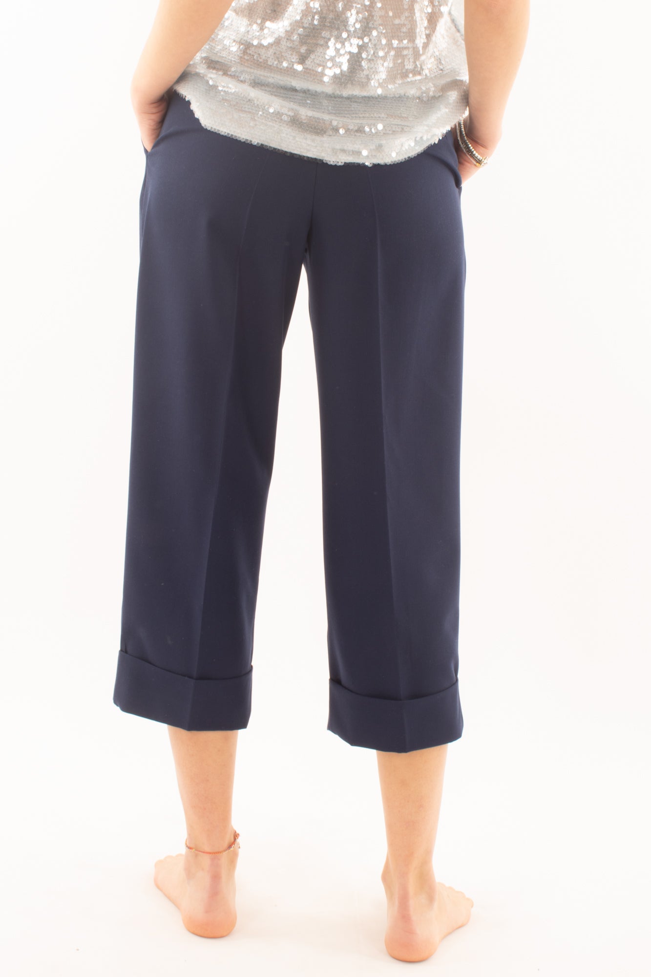 Pantalone con risvoltone da Donna Dixie - Blu