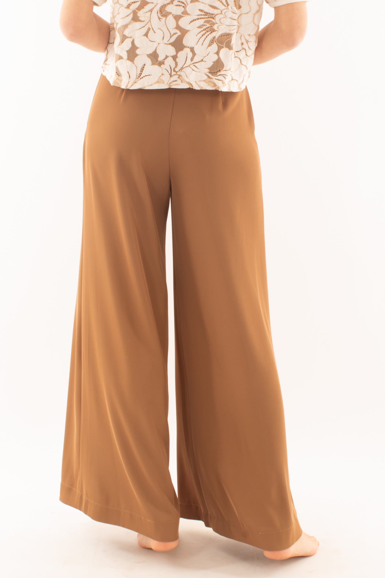 Pantalone fluido da Donna Dixie - Tabacco