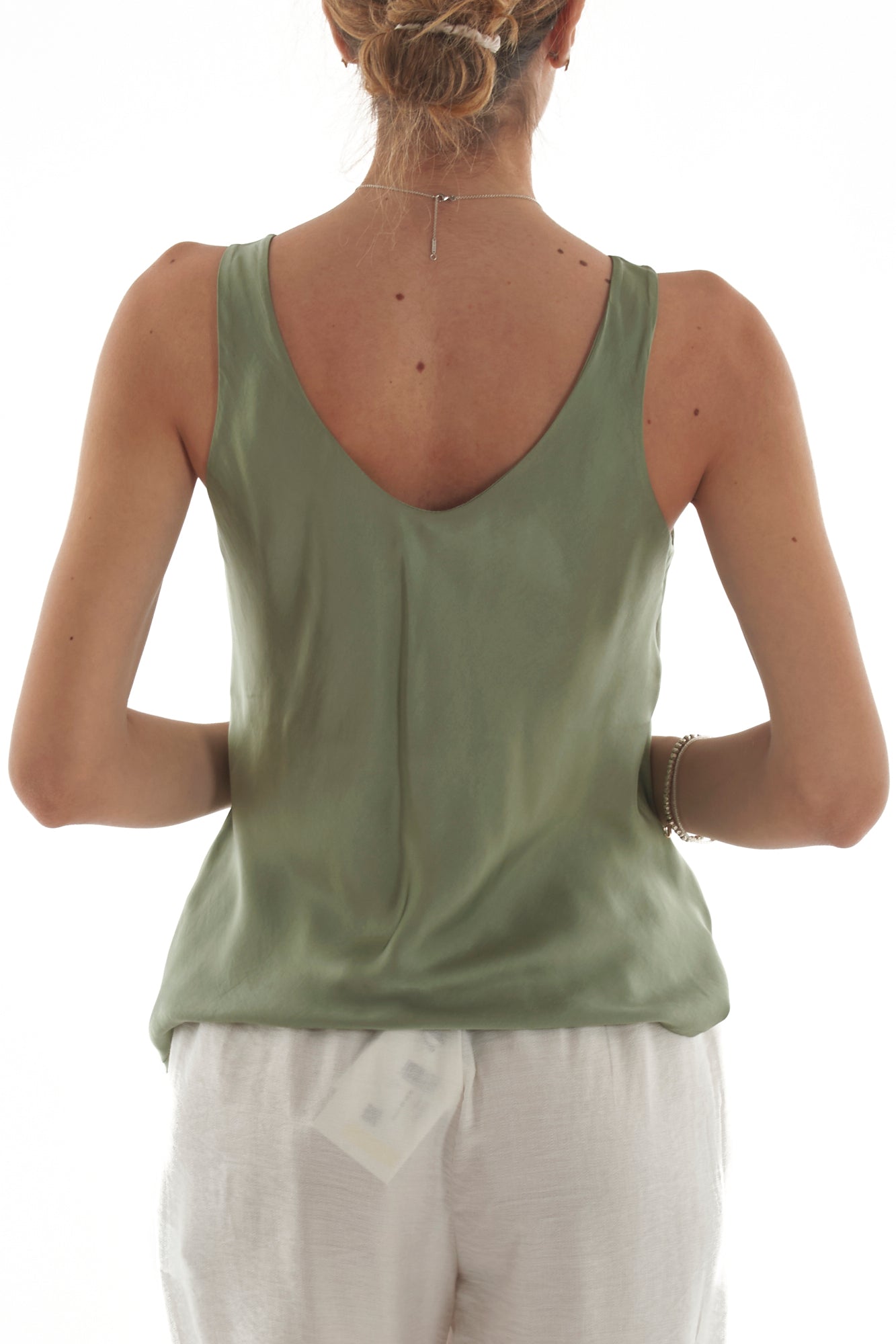 Canottiera spalla larga da Donna Dixie - Salvia