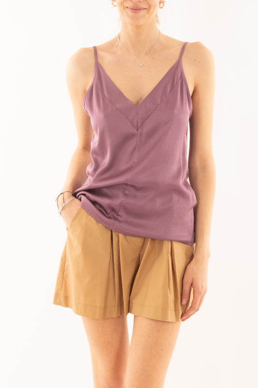 Canottiera a v da Donna Dixie - Mirtillo