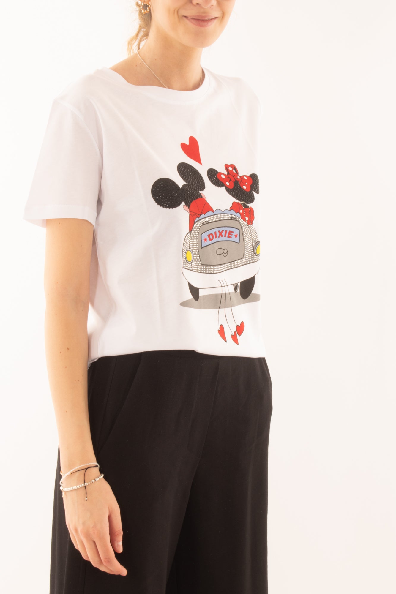 T-shirt con topolino da Donna - Dixie Bianco