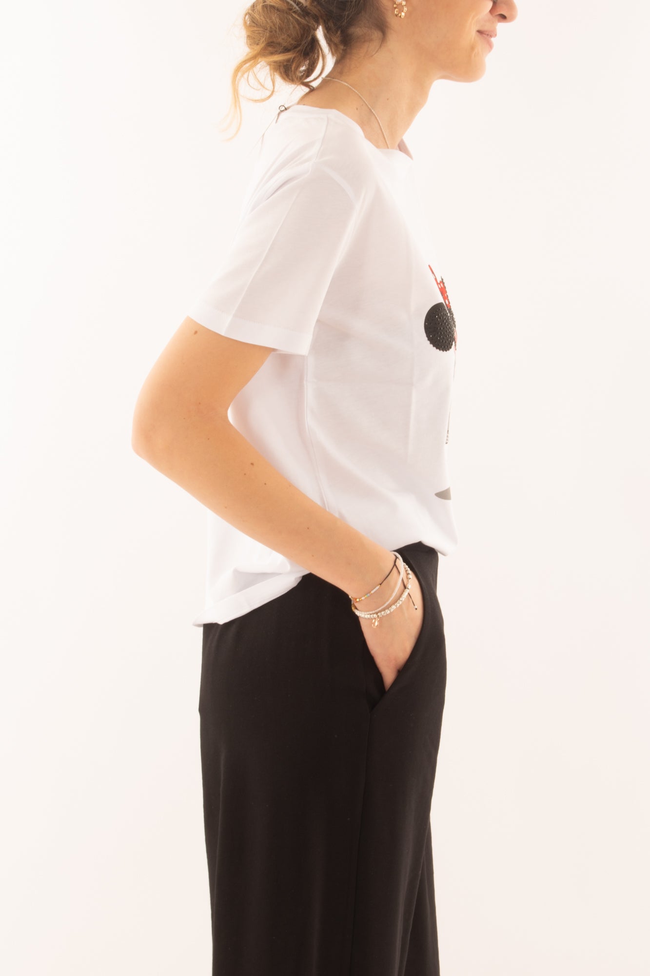 T-shirt con topolino da Donna - Dixie Bianco