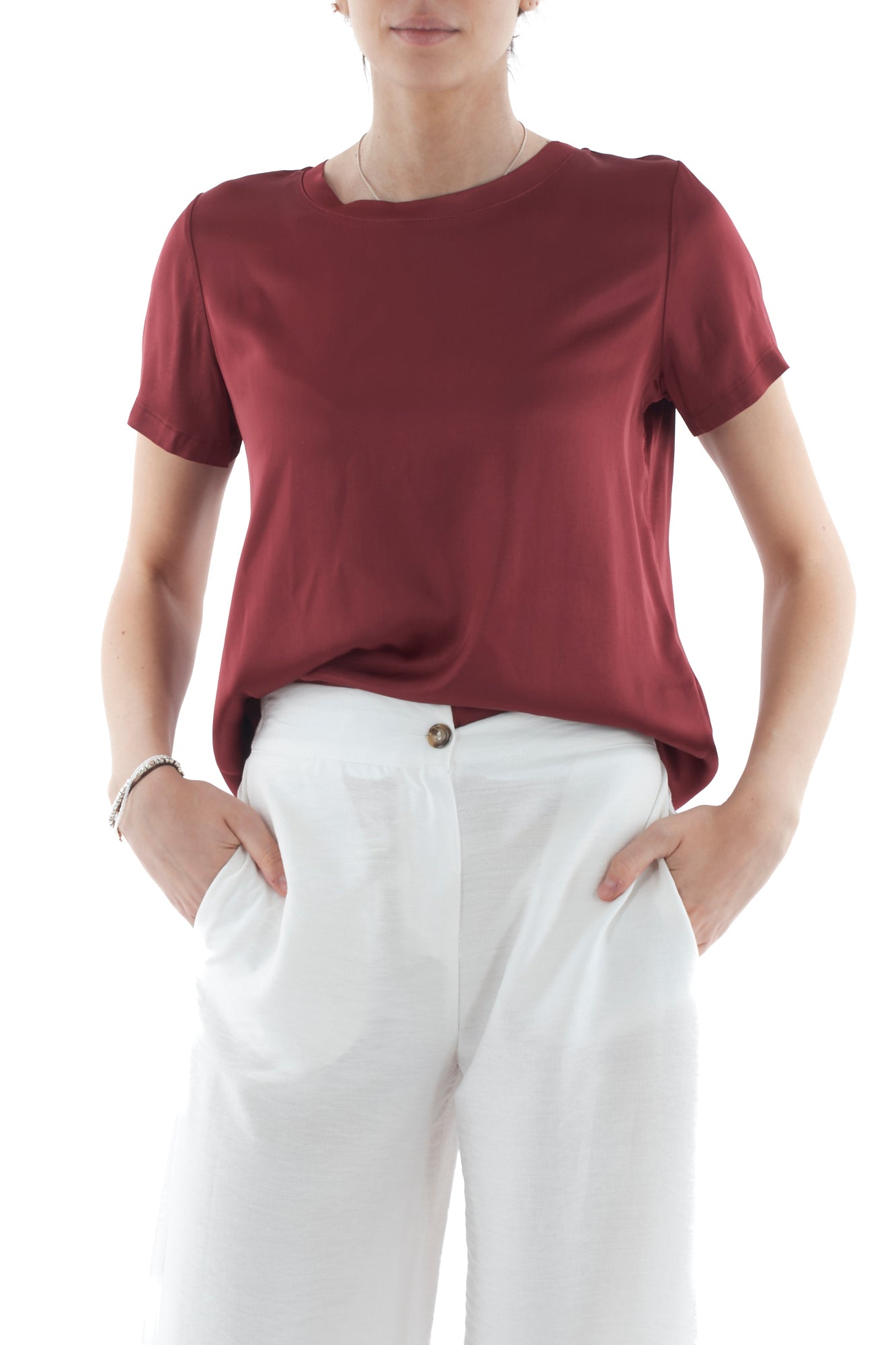 Blusa mezza manica in viscosa da Donna India