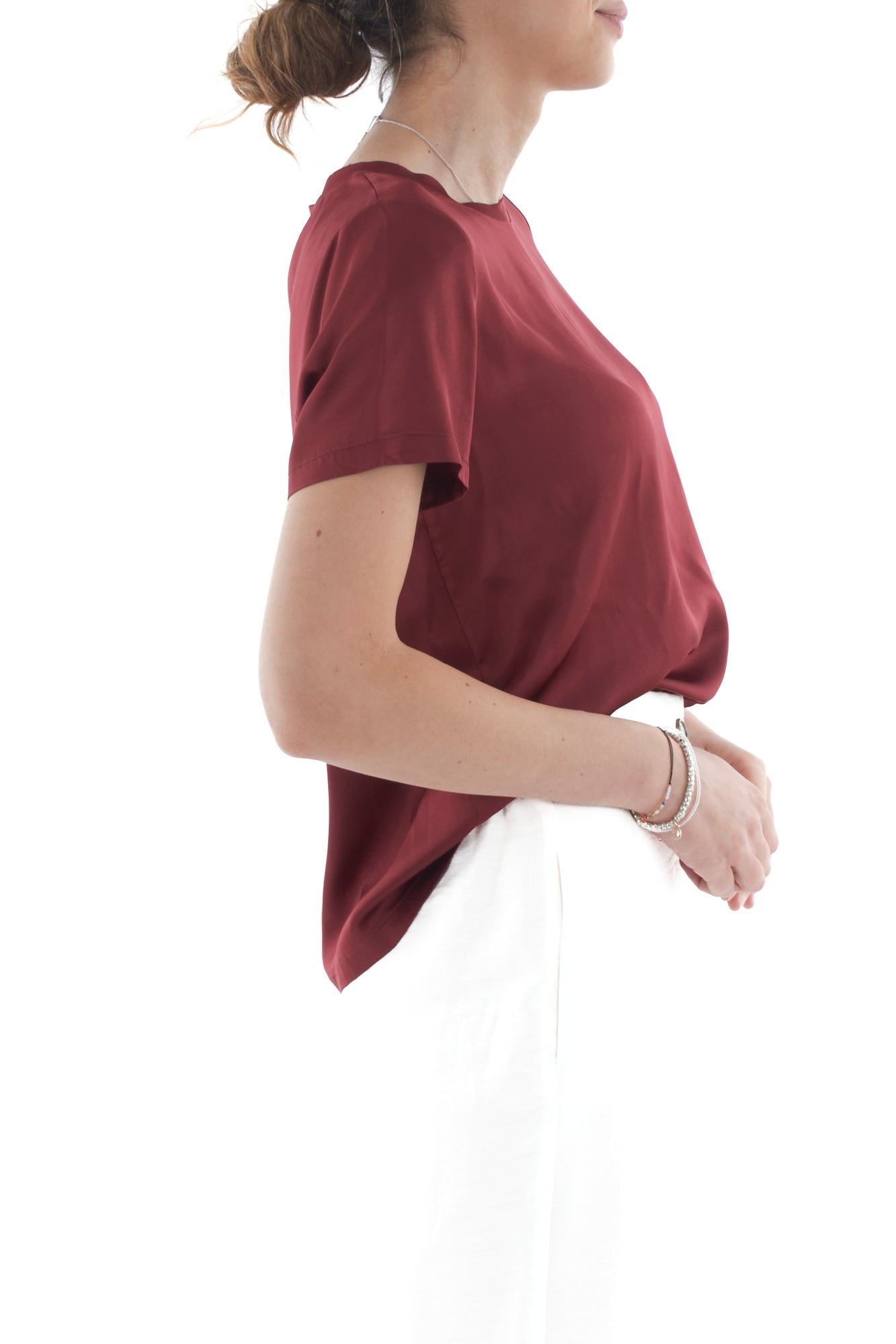 Blusa mezza manica in viscosa da Donna India