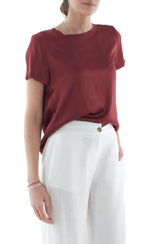 Blusa mezza manica in viscosa da Donna India