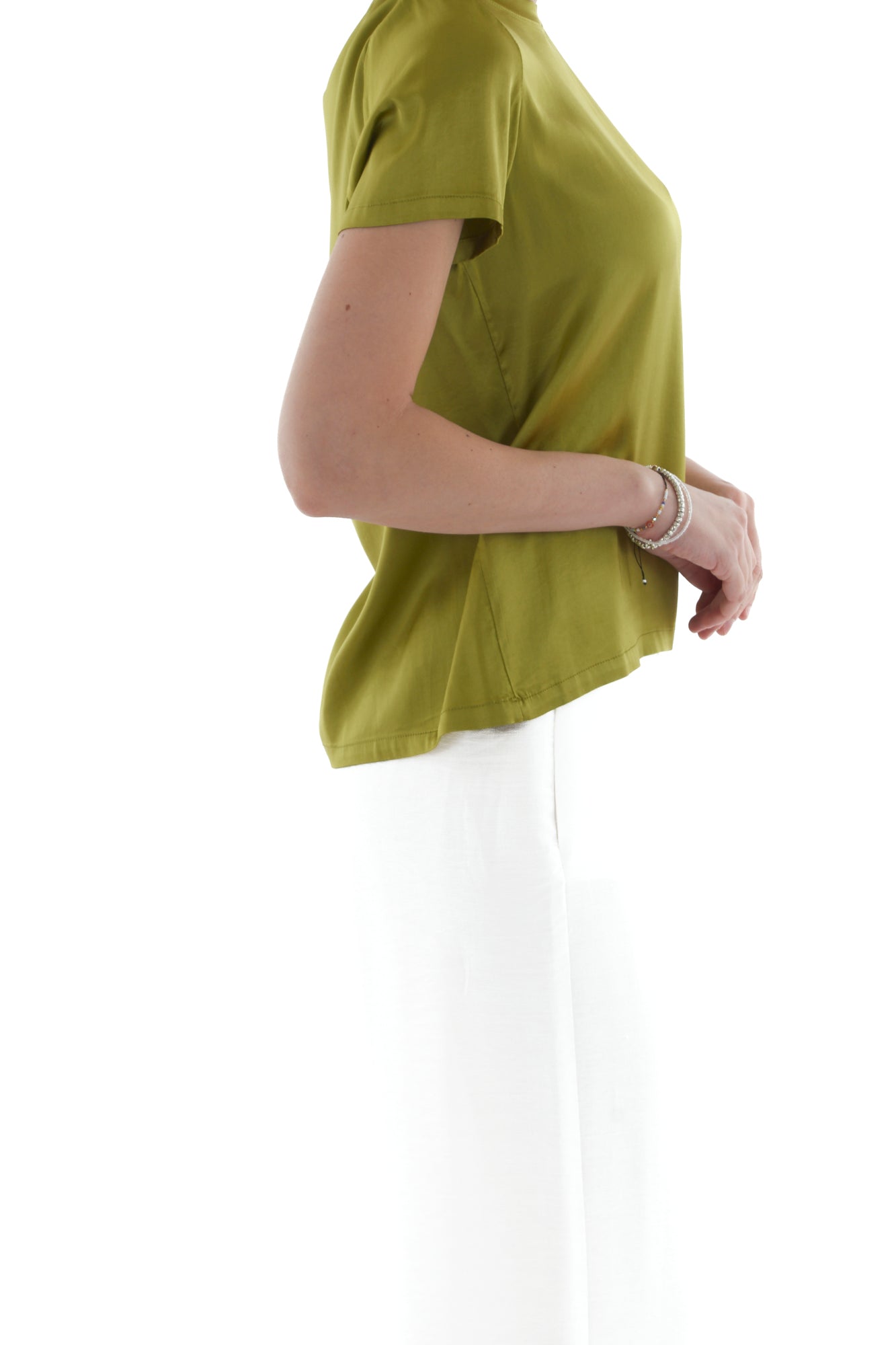 Blusa mezza manica in viscosa da Donna - Olio