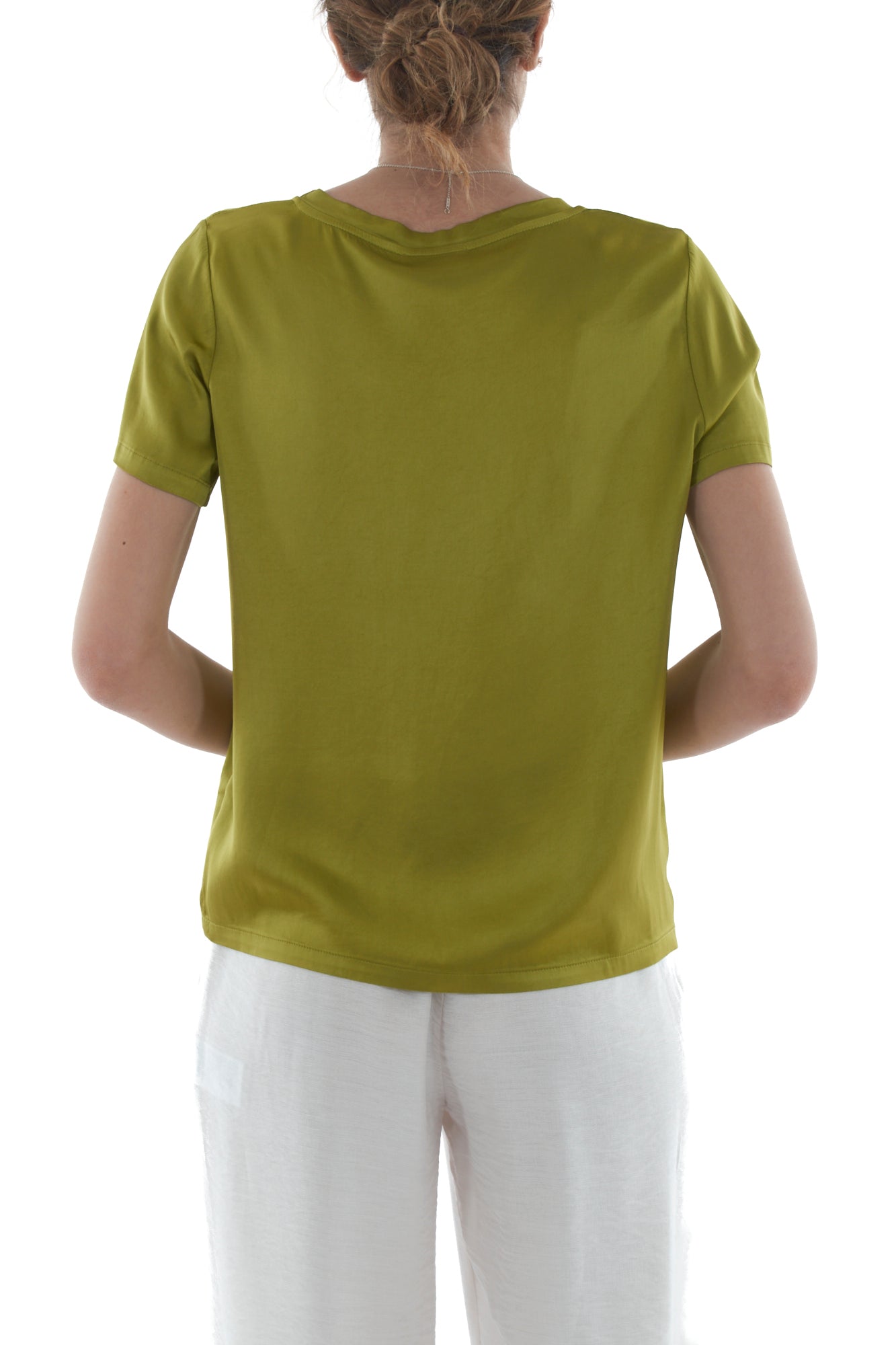 Blusa mezza manica in viscosa da Donna - Olio