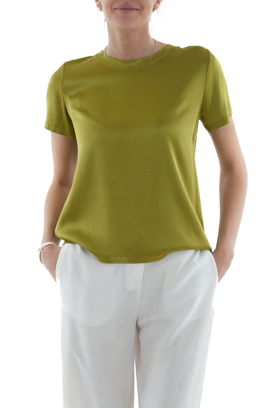 Blusa mezza manica in viscosa da Donna - Olio