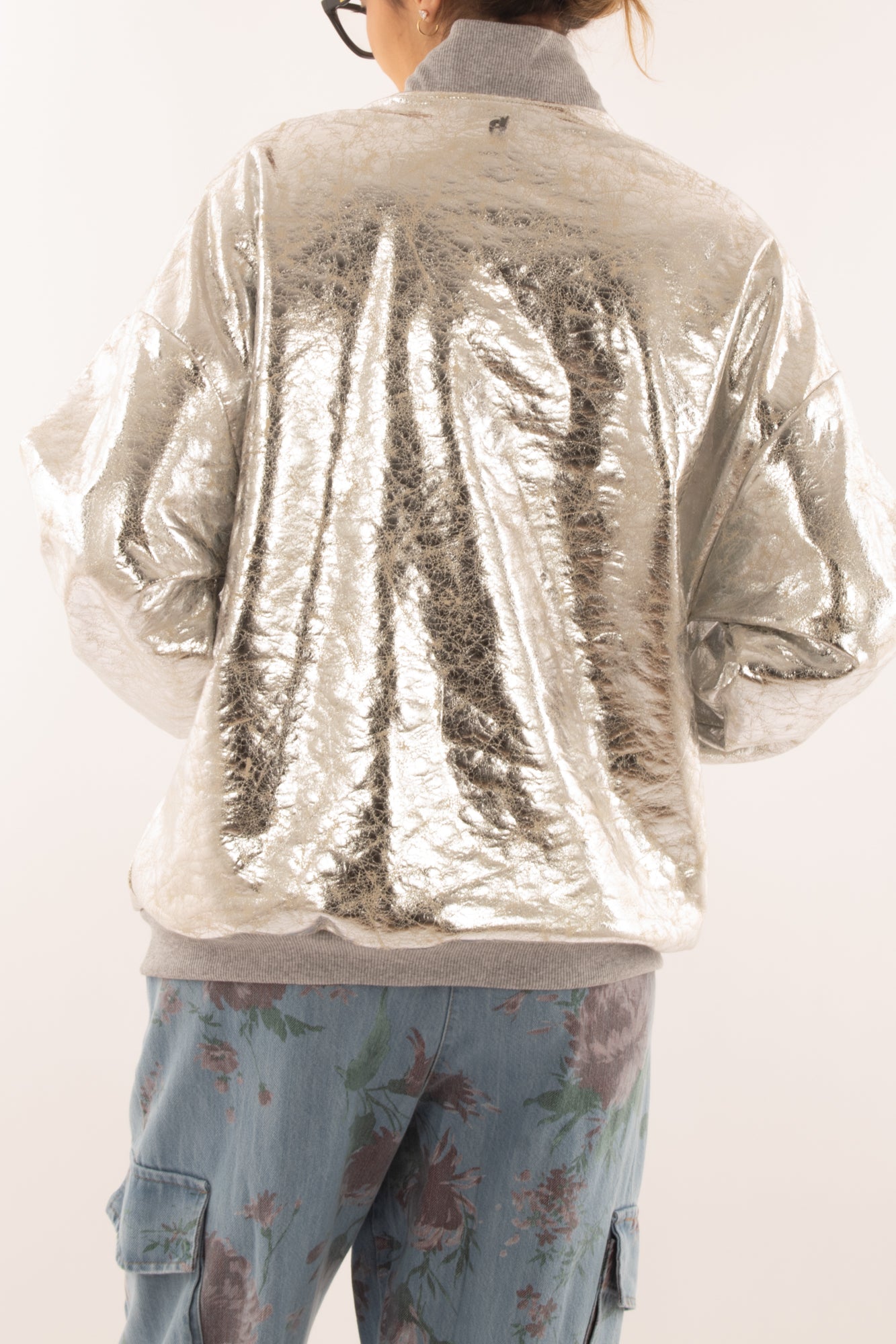 Bomber argentato da Donna Dixie - Argento