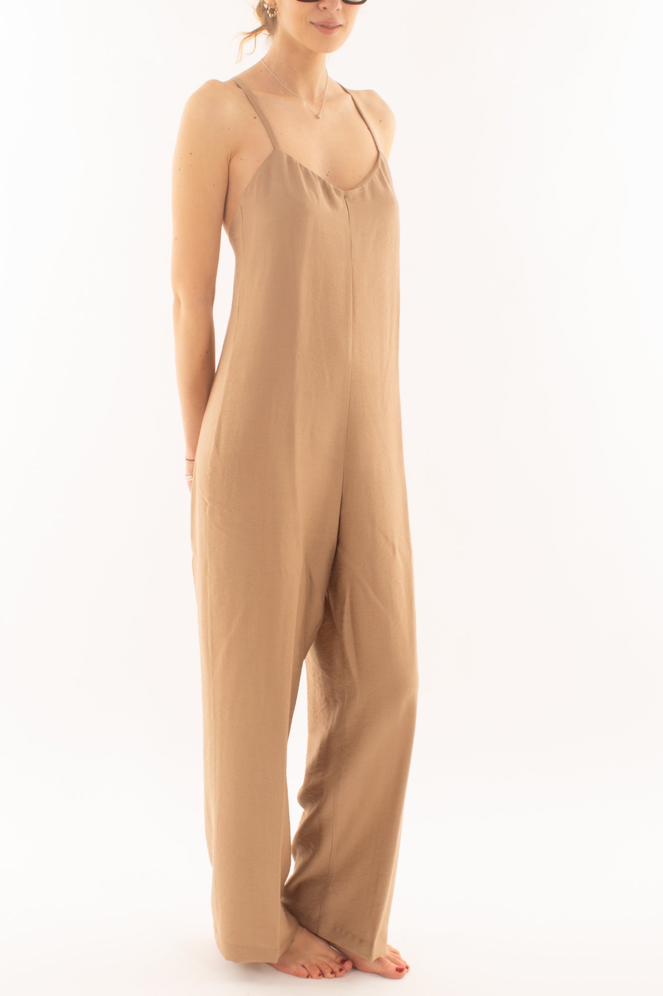 Tuta con pantalone palazzo da Donna Dixie - Beige