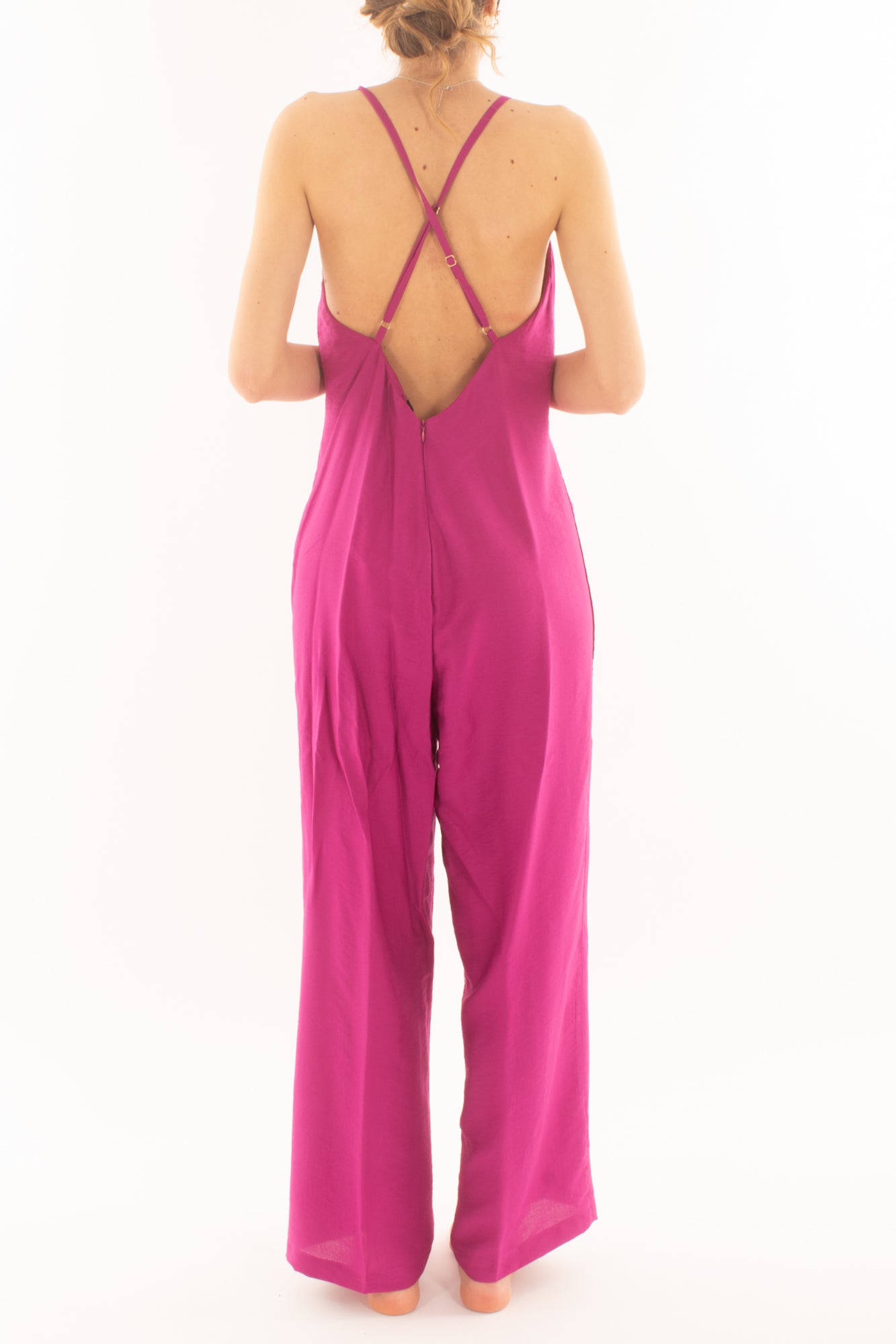 Tuta con pantalone palazzo da Donna Dixie - Fuxia