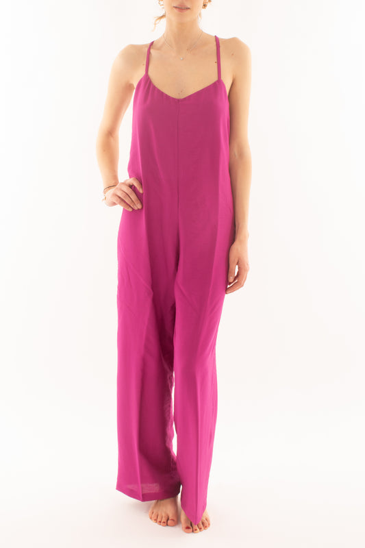 Tuta con pantalone palazzo da Donna Dixie - Fuxia