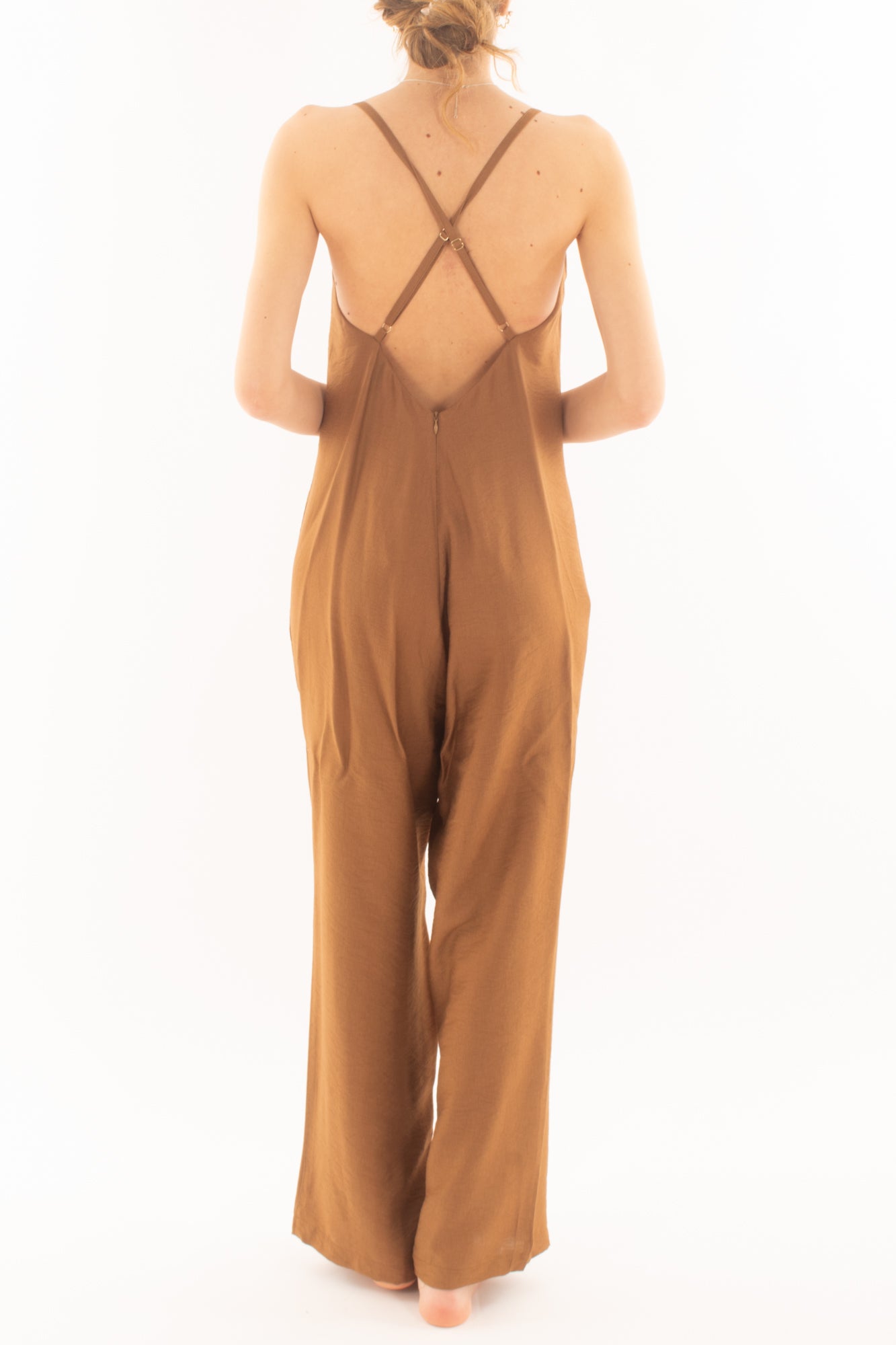 Tuta con pantalone palazzo da Donna Dixie - Tabacco