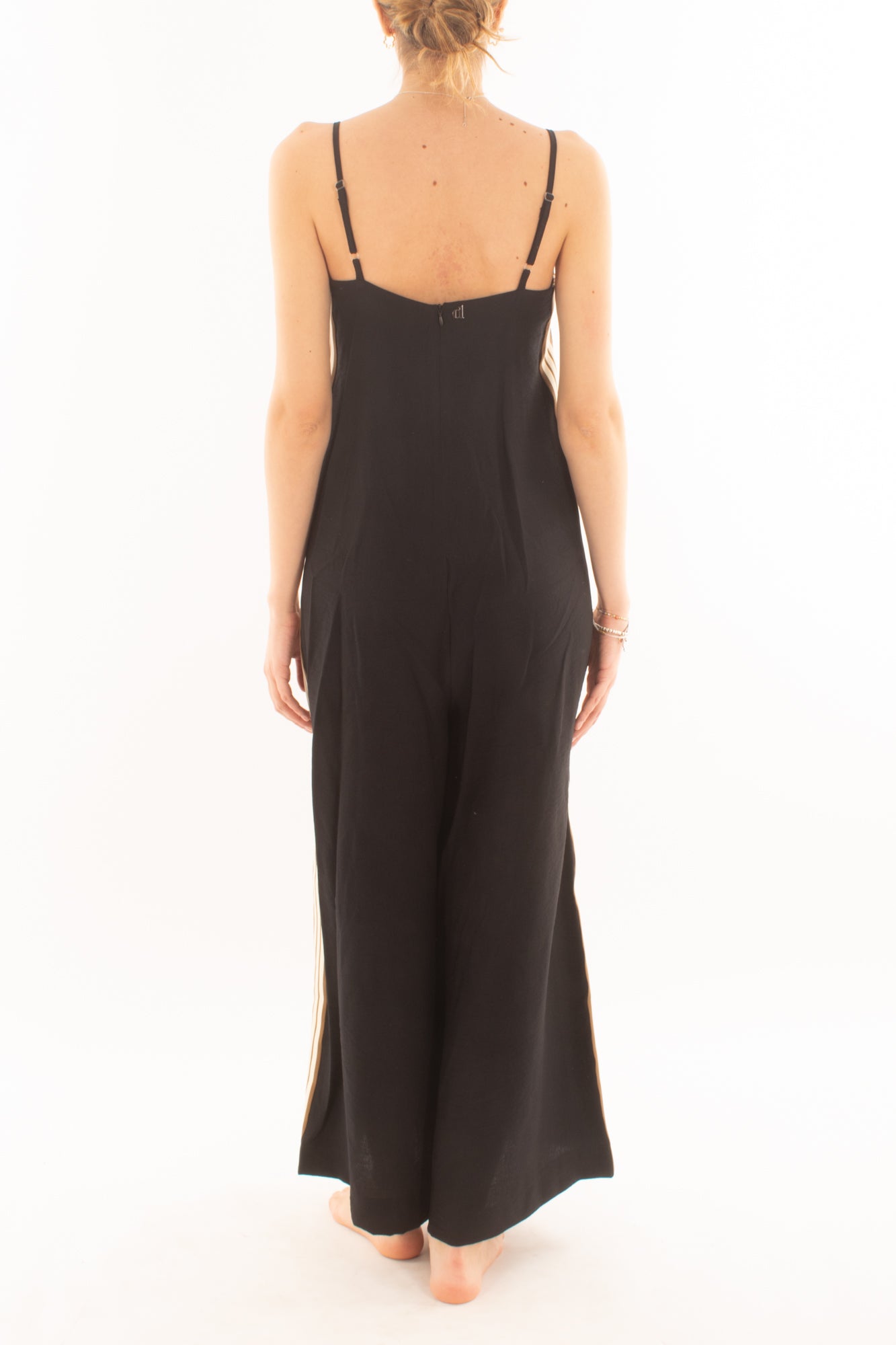 Tuta con bande latelari da Donna Dixie - Nero