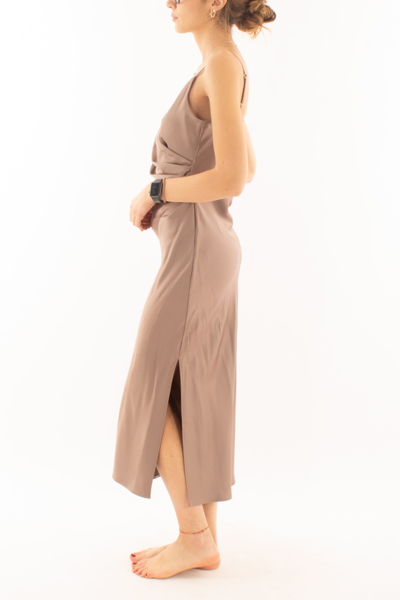 Abito con drappeggio da Donna Imperial - Almond