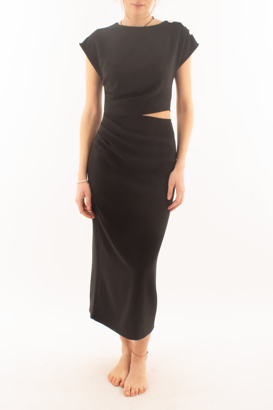 Abito lungo cut out da Donna Imperial - Nero