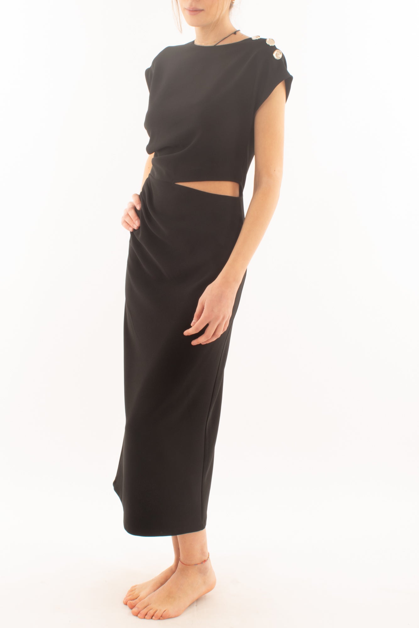 Abito lungo cut out da Donna Imperial - Nero