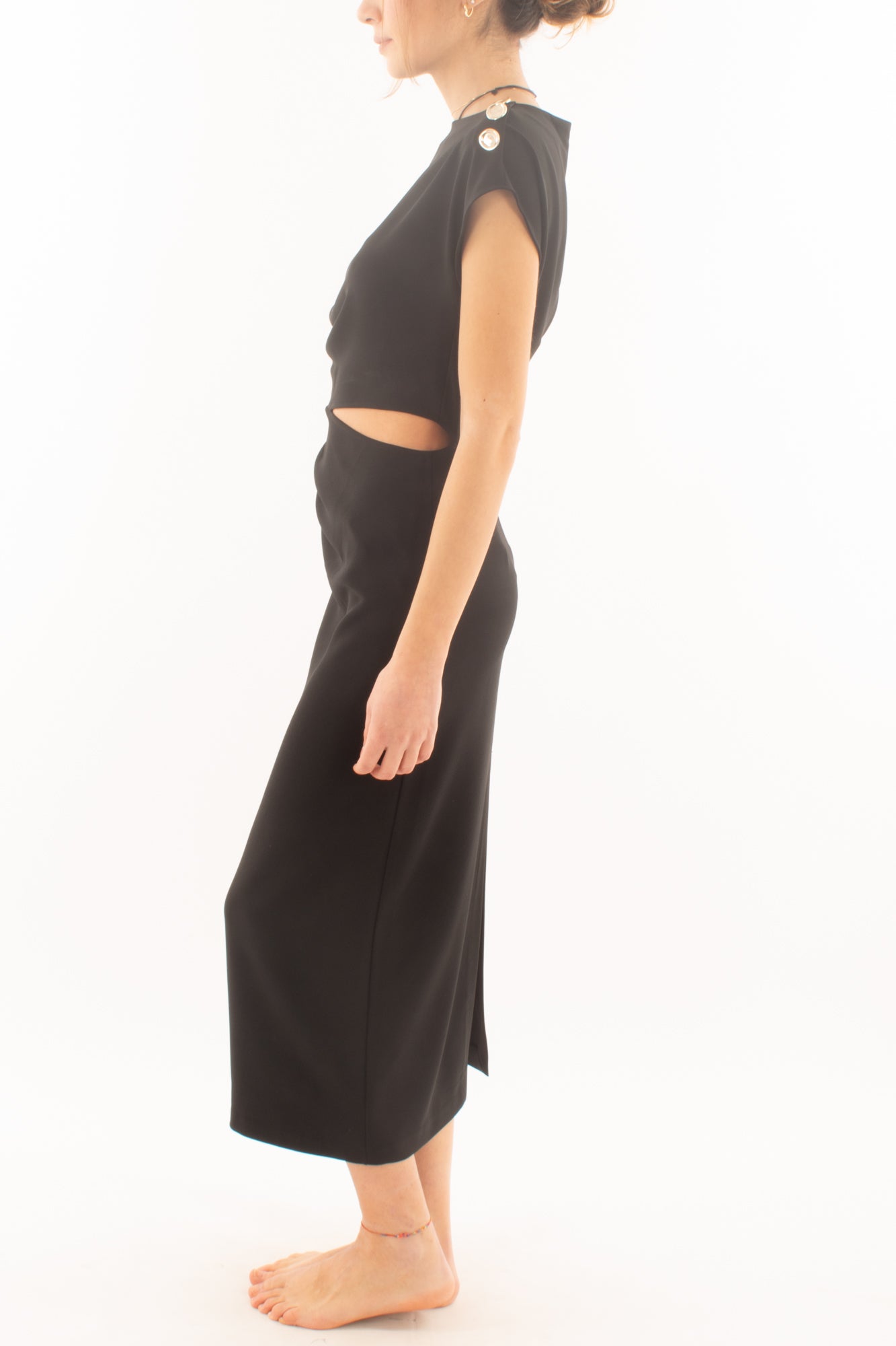 Abito lungo cut out da Donna Imperial - Nero
