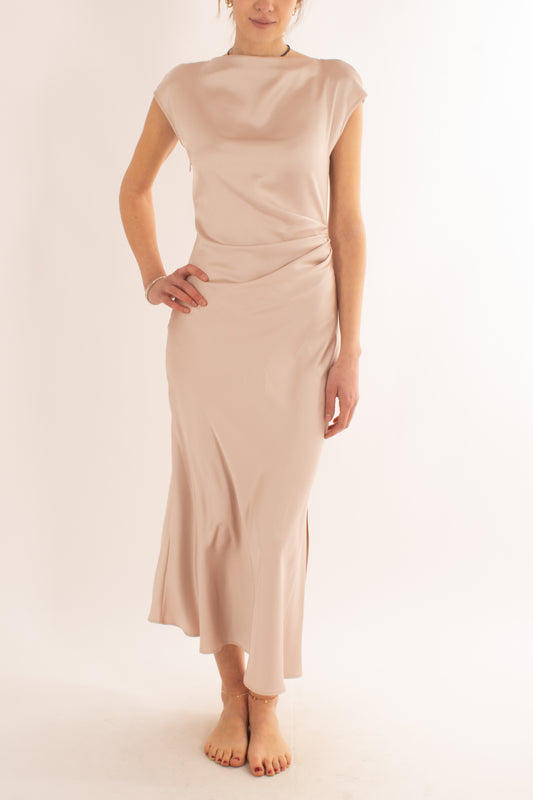 Abito lungo con drappeggio da Donna Imperial - Candy