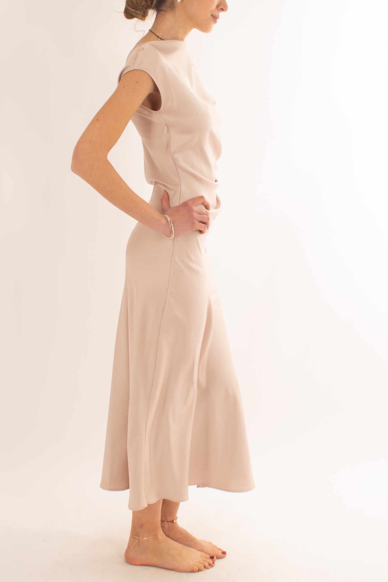 Abito lungo con drappeggio da Donna Imperial - Candy