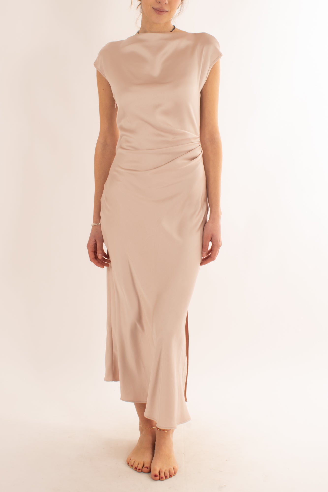 Abito lungo con drappeggio da Donna Imperial - Candy