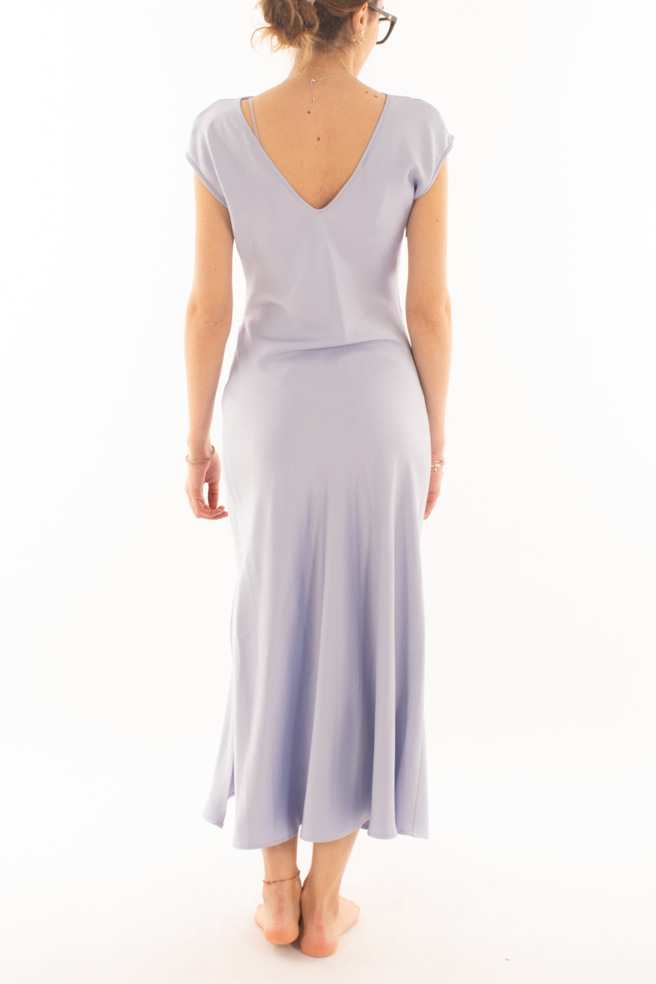 Abito lungo con drappeggio da Donna Imperial - Glicine