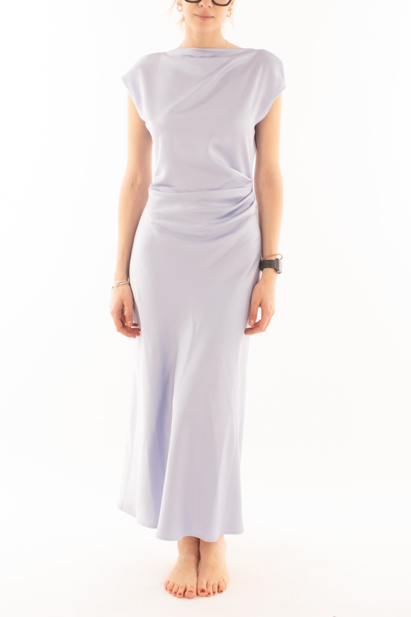 Abito lungo con drappeggio da Donna Imperial - Glicine