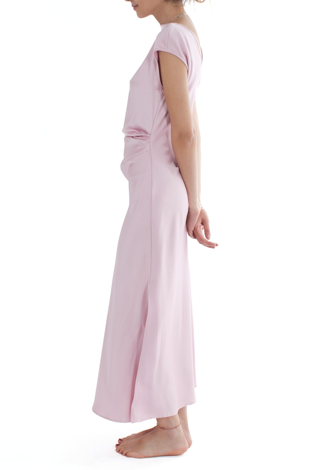 Abito lungo con drappeggio da Donna Imperial - Pink