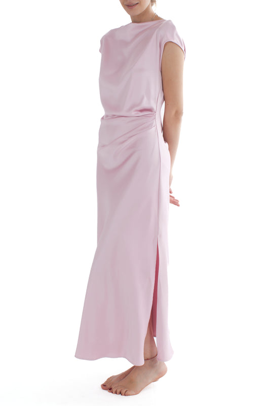 Abito lungo con drappeggio da Donna Imperial - Pink