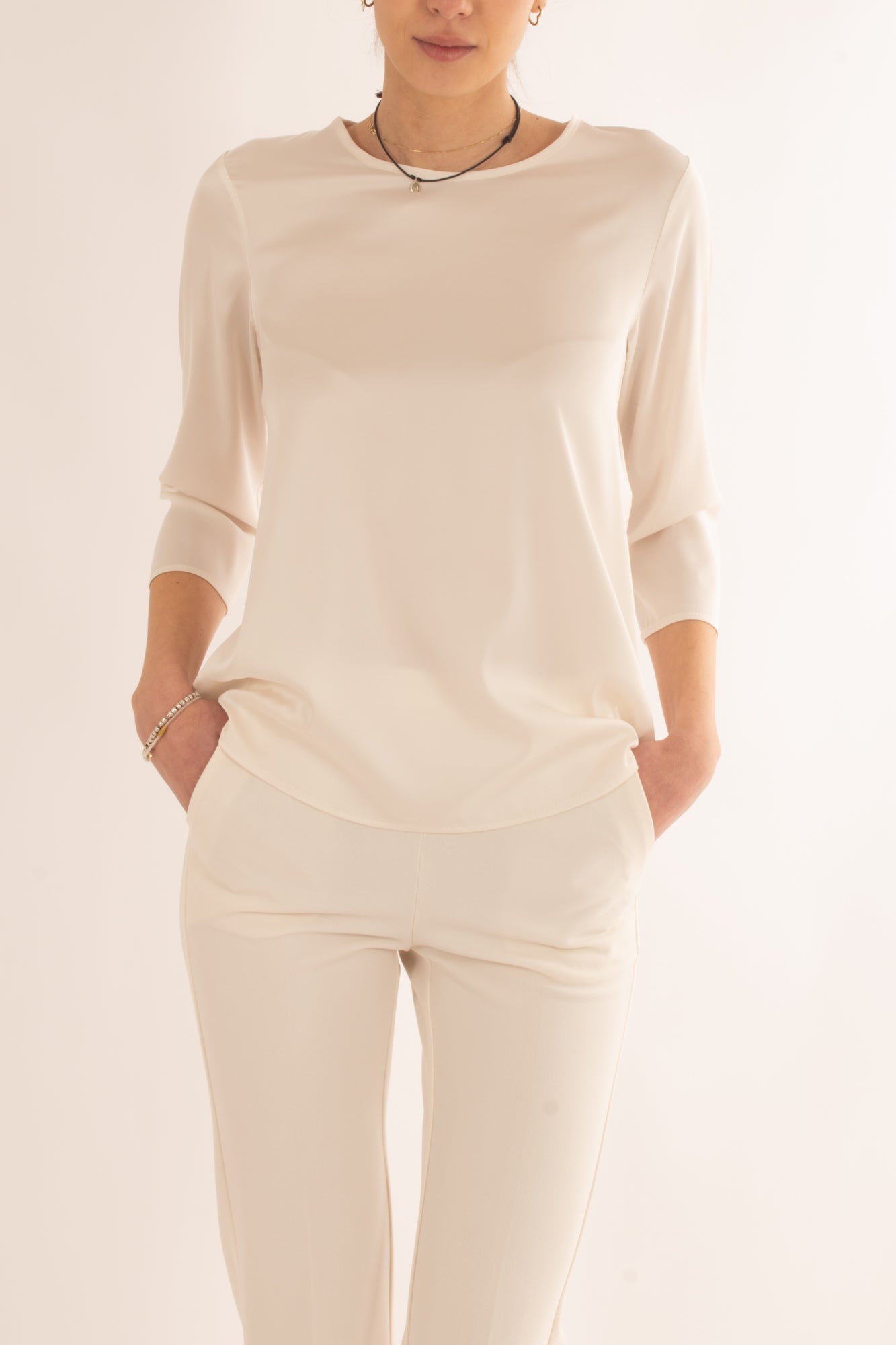 Blusa manica 3/4 da donna Imperial - Champagne