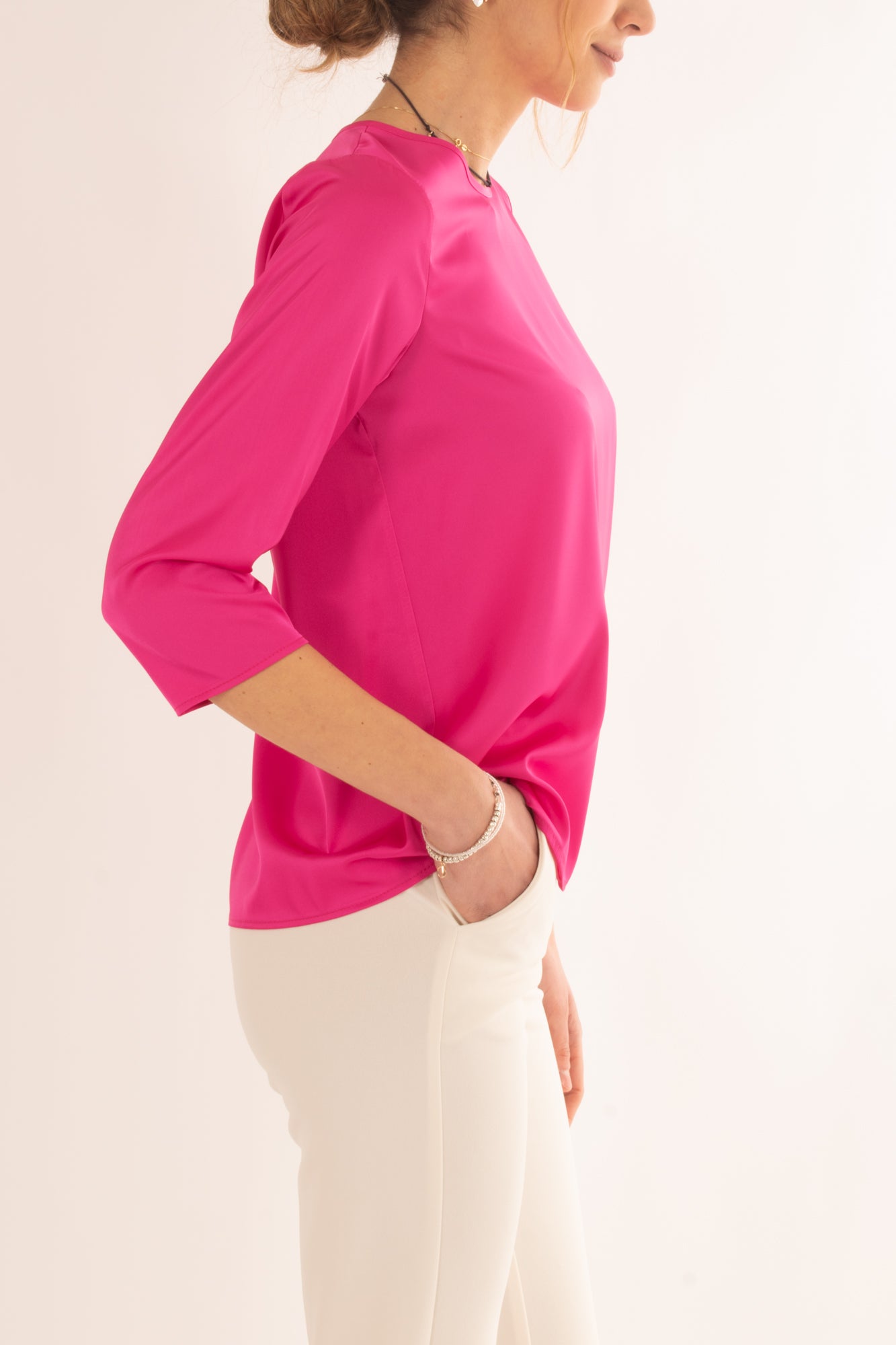 Blusa manica 3/4 da donna Imperial - Pink