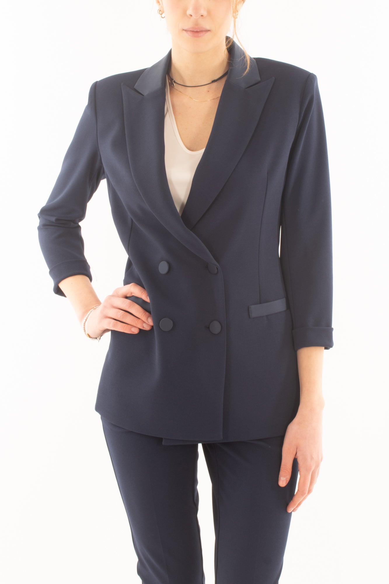 Giacca con manica 3/4 doppio petto da Donna Imperial - Blu