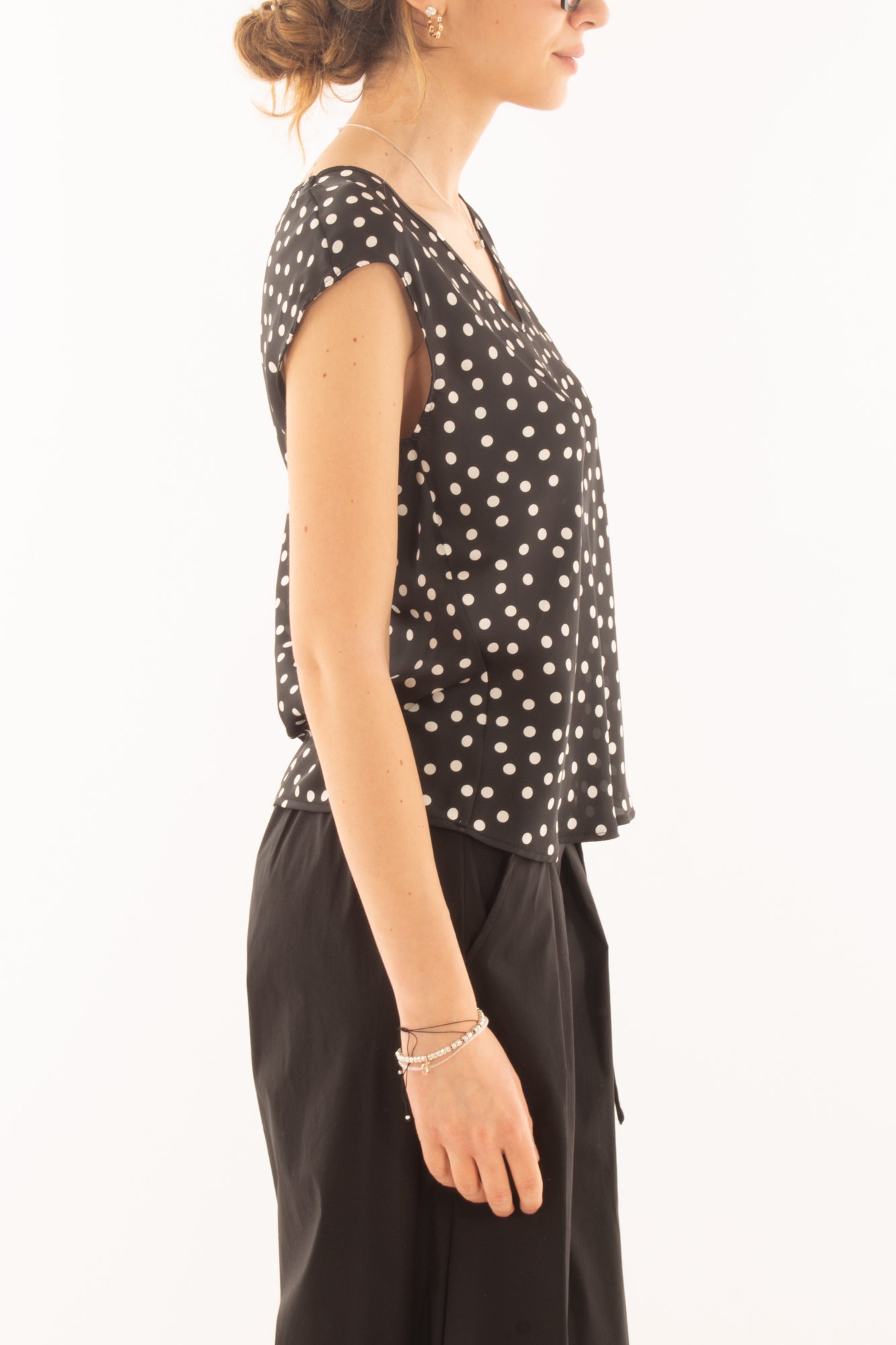 Blusa a pois da Donna Imperial - Nero