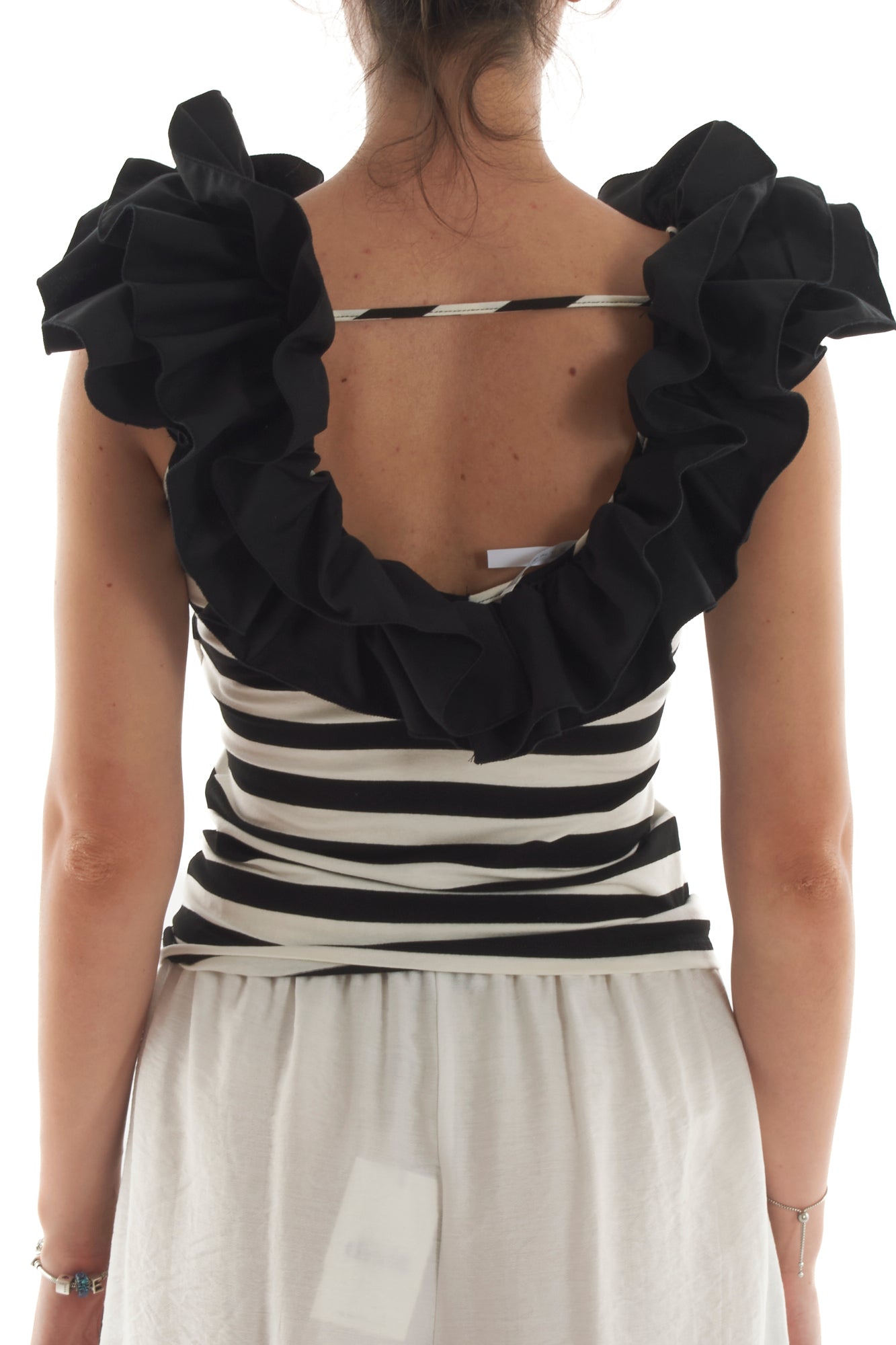 Canottiera rigata da Donna Imperial- Nero