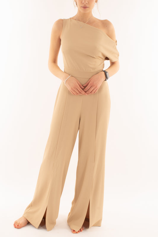 Tuta a palazzo da Donna King kong - Beige
