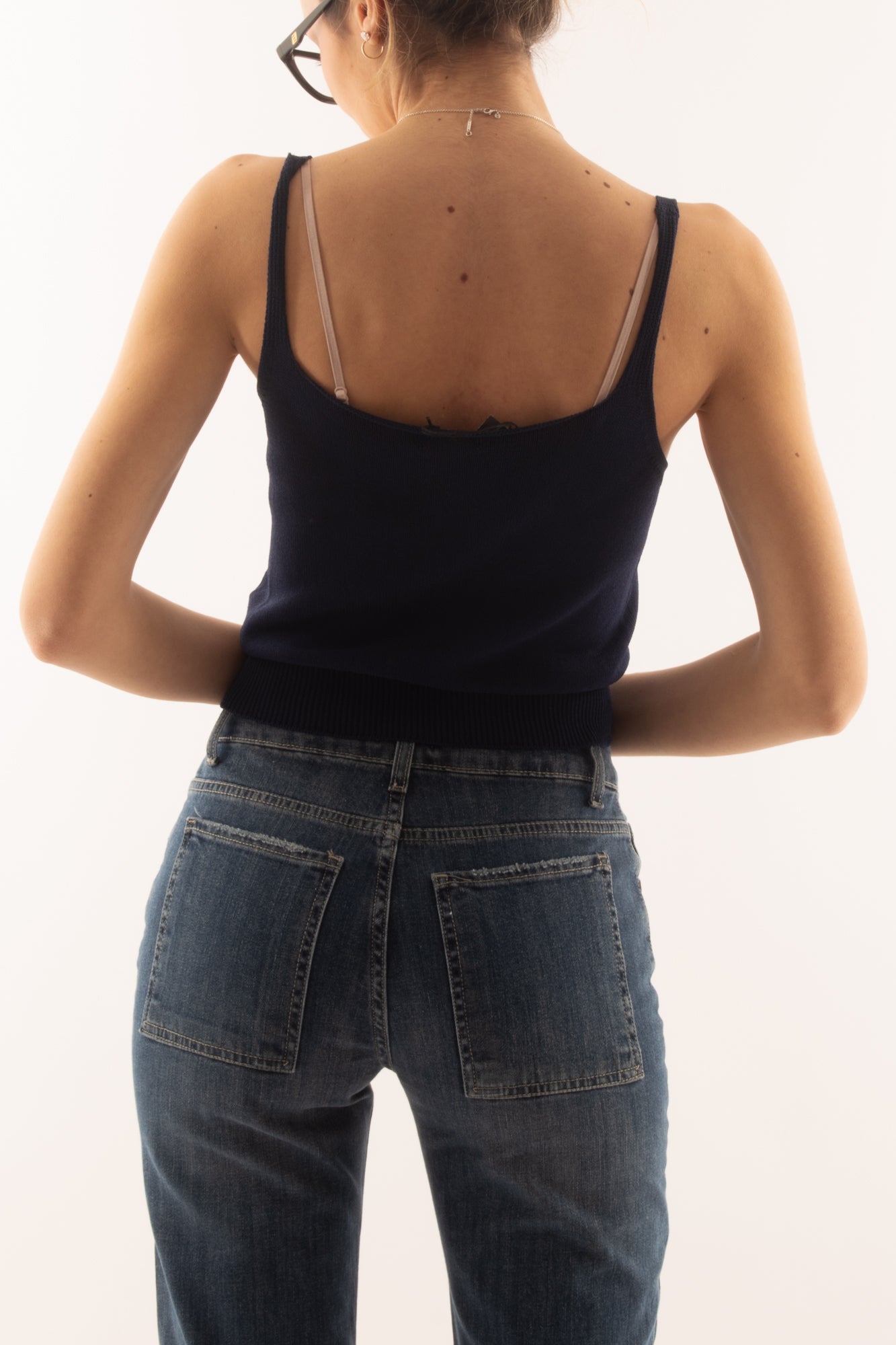 Canottiera con bretella da Donna Metoo - Blu